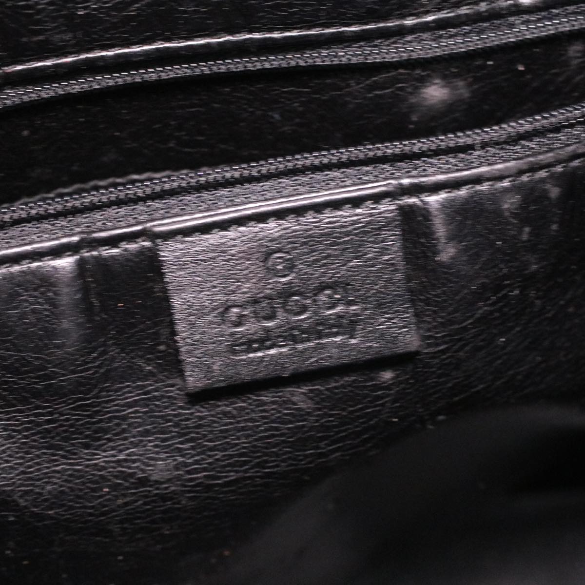 GUCCI Bamboo Shoulder Bag Leather Black 0011577 34651