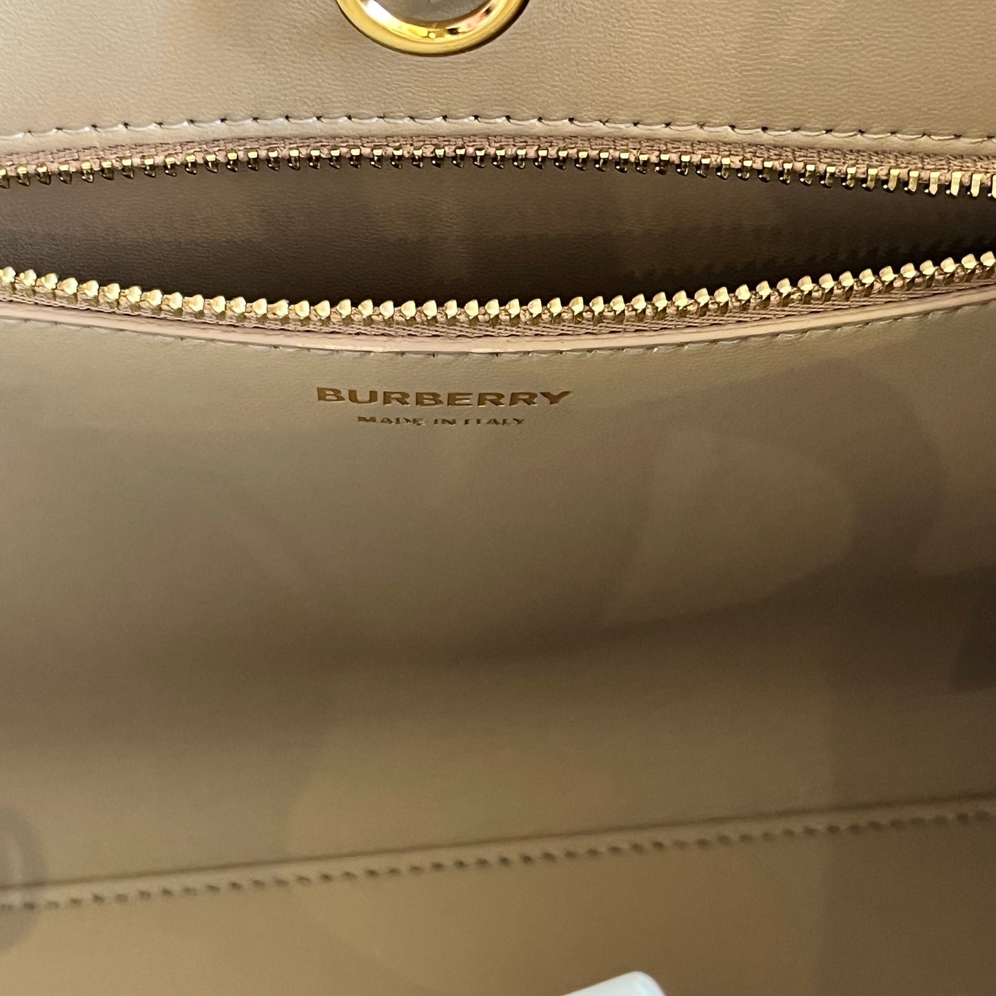 BURBERRY Frances Mini Grainy Calfskin Tote Bag