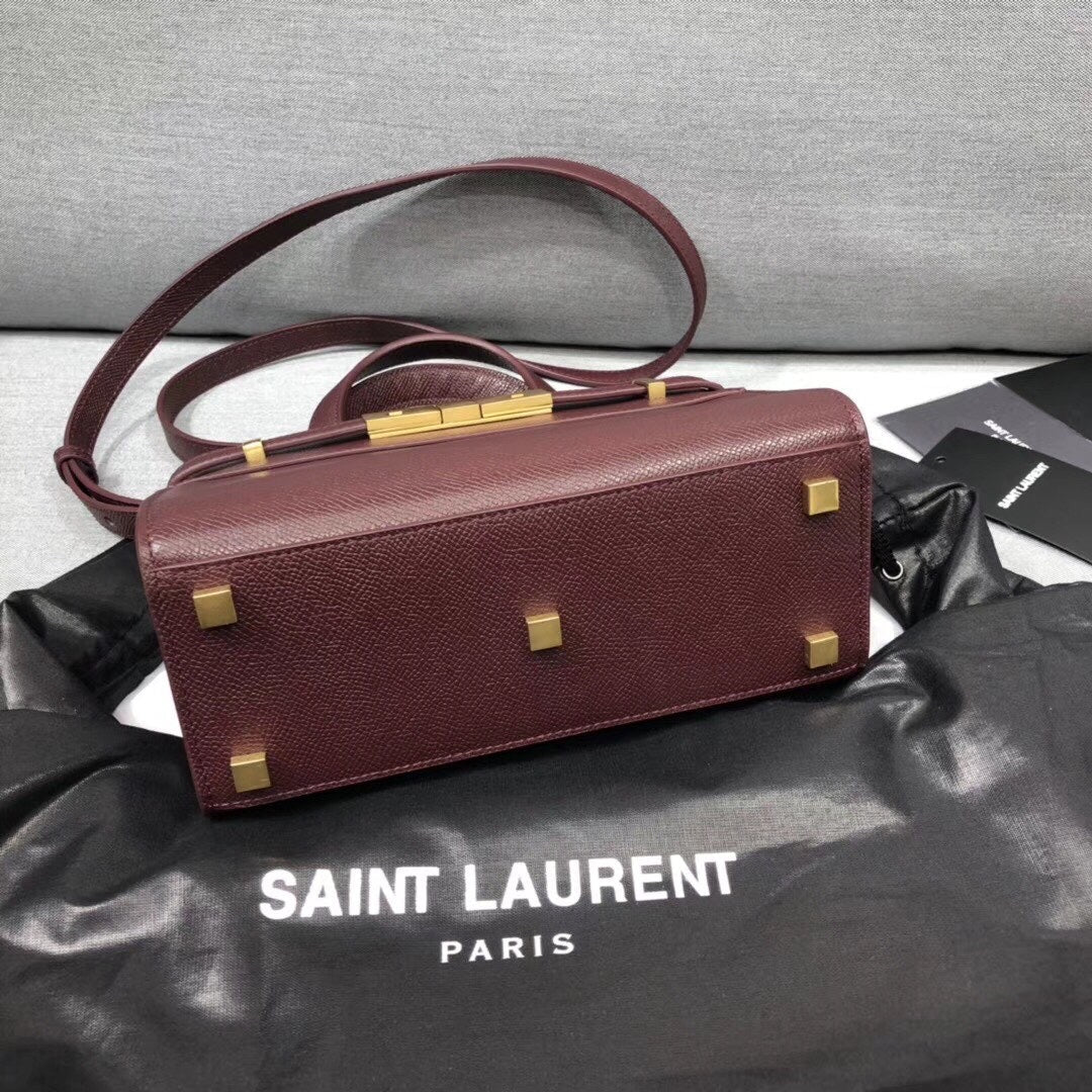 GLAMI Manhattan Nano Shopping Bag In Box Burgundy For Women 8.2in/21cm YSL