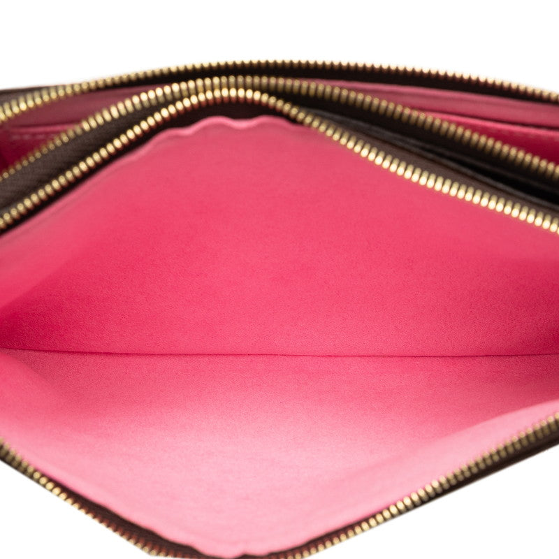 Louis Vuitton Monogram Pochette Double  Vivienne Chain Shoulder Bag M68486 Brown Multicolor PVC Leather  Louis Vuitton