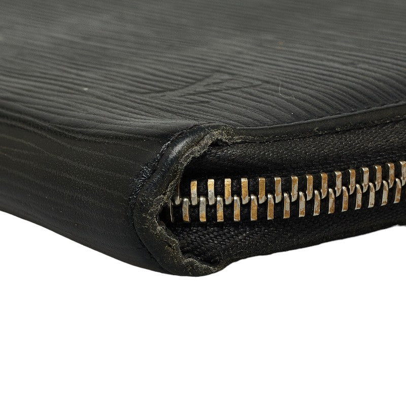 Louis Vuitton Epic Zippie Organizer Round  Long Wallet M63852 Black Leather Ladies Louis Vuitton