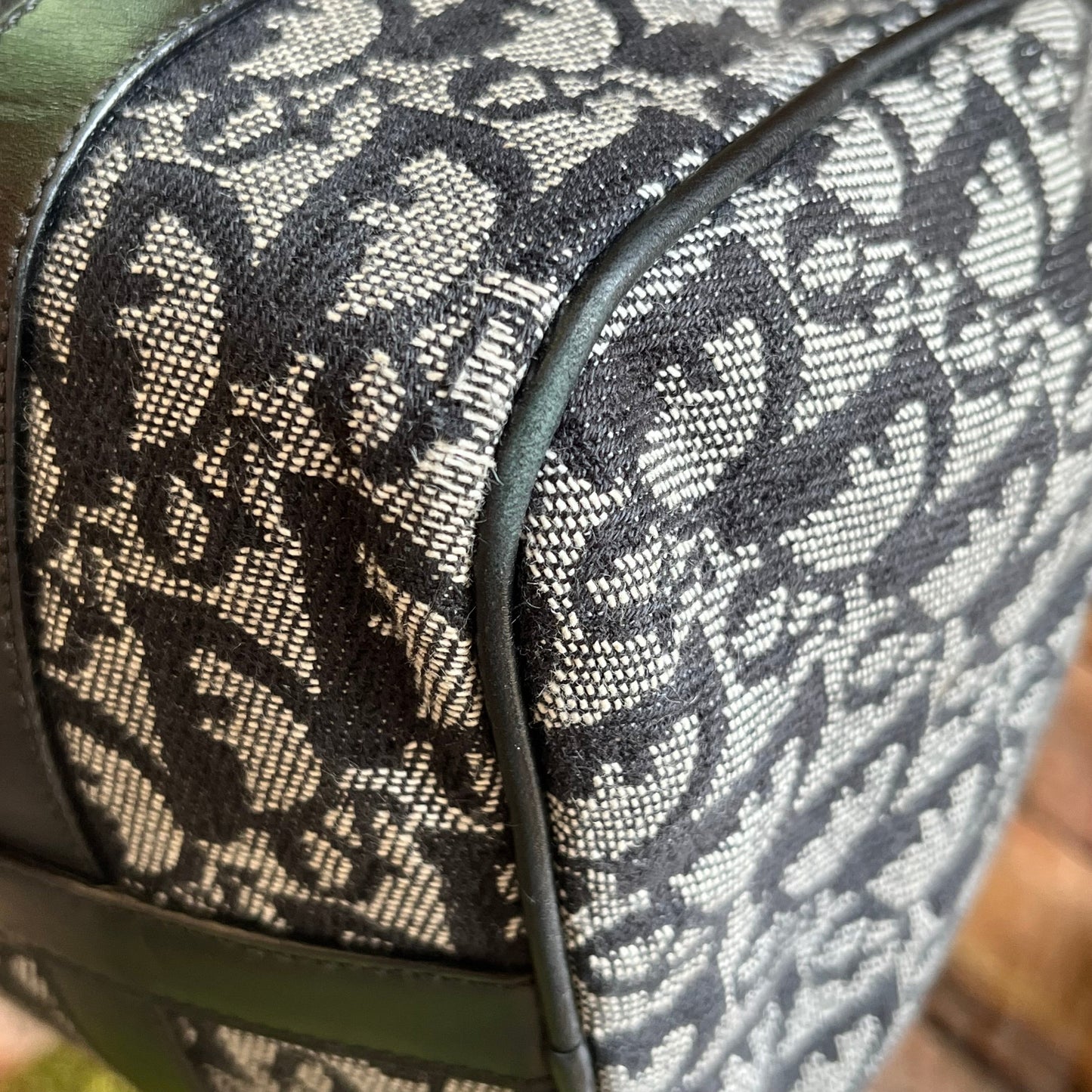 CHRISTIAN DIOR Trotter Canvas Satchel