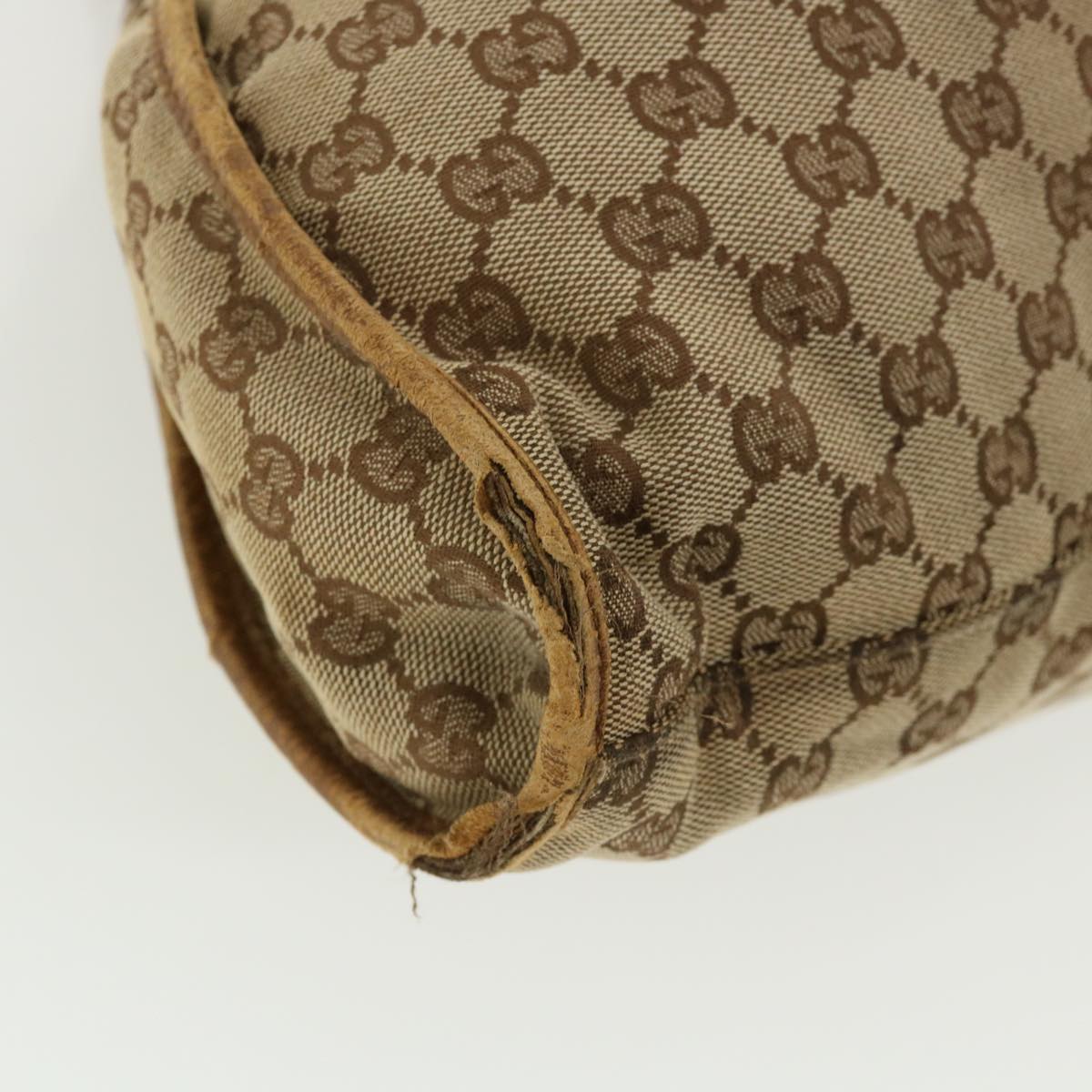 GUCCI GG Canvas Hand Bag Beige 76554 35571