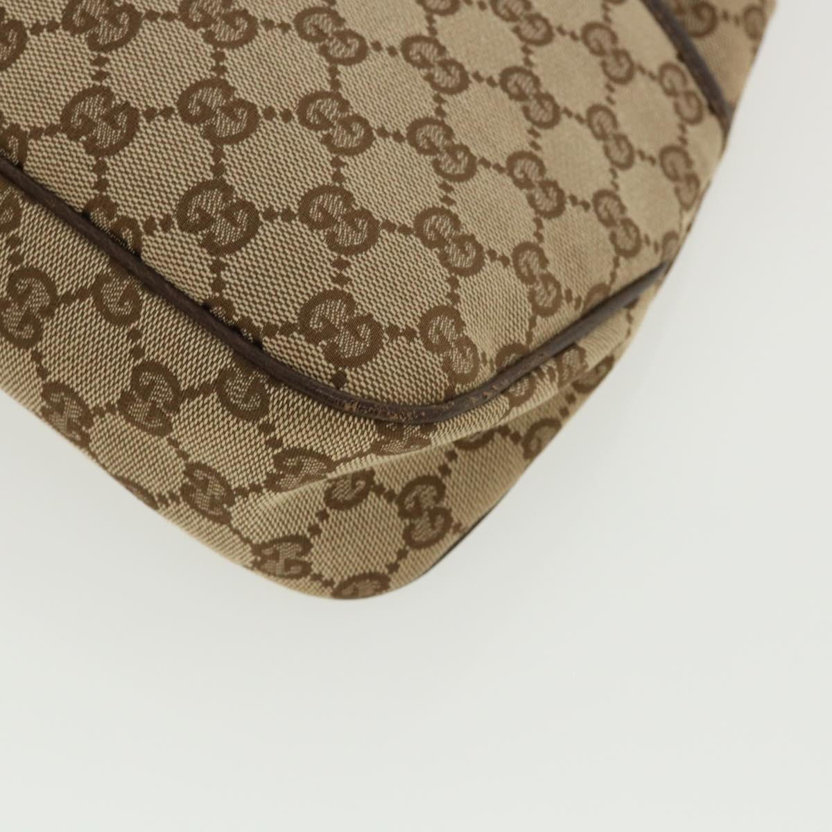 GUCCI GG Canvas Shoulder Bag Beige 121023 35573