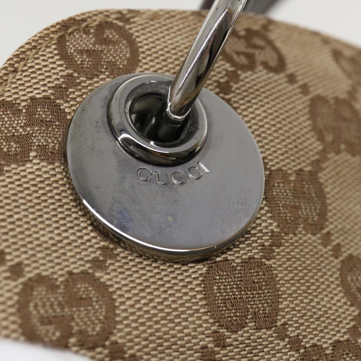 GUCCI GG Canvas Shoulder Bag Beige 121023 35573