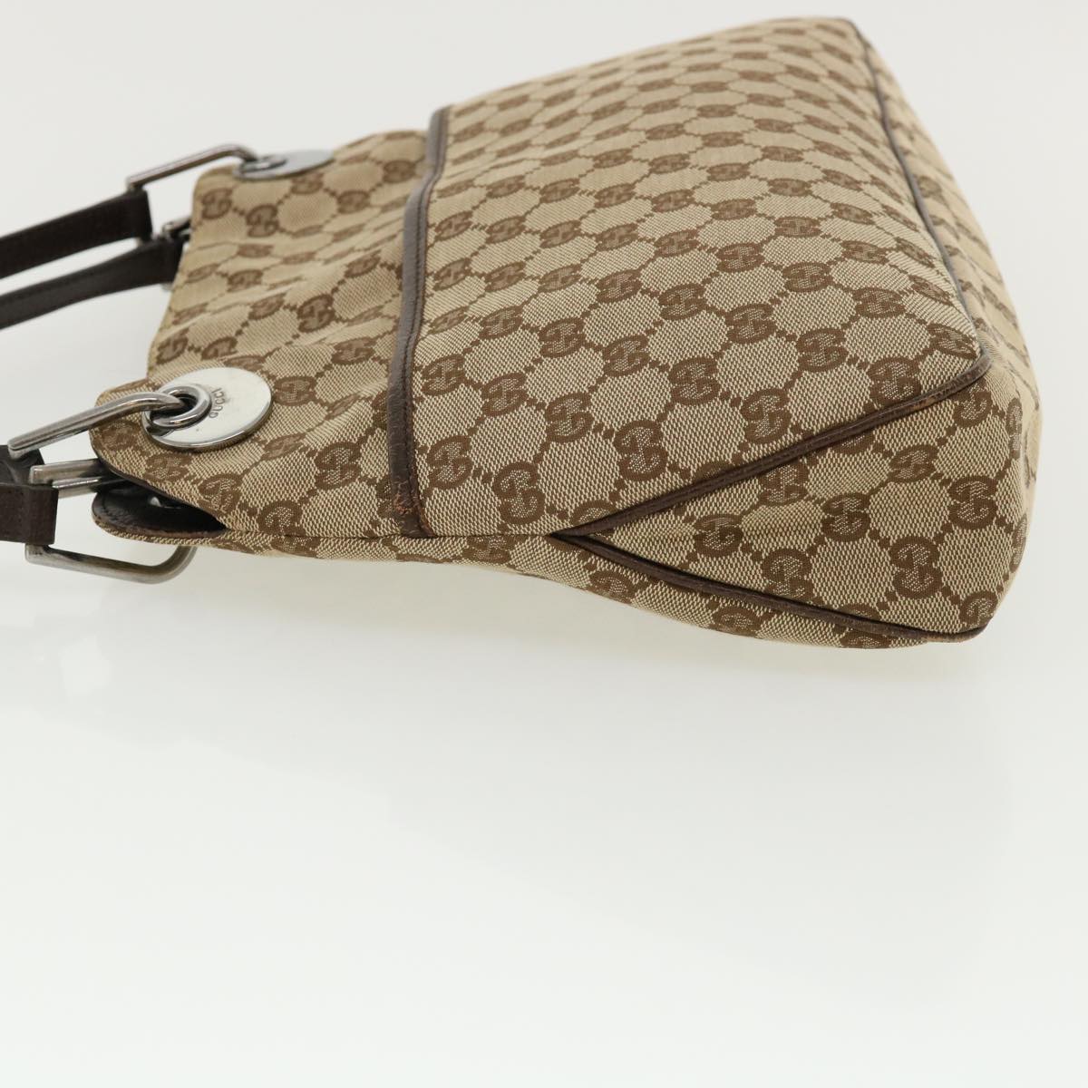 GUCCI GG Canvas Shoulder Bag Beige 121023 35573