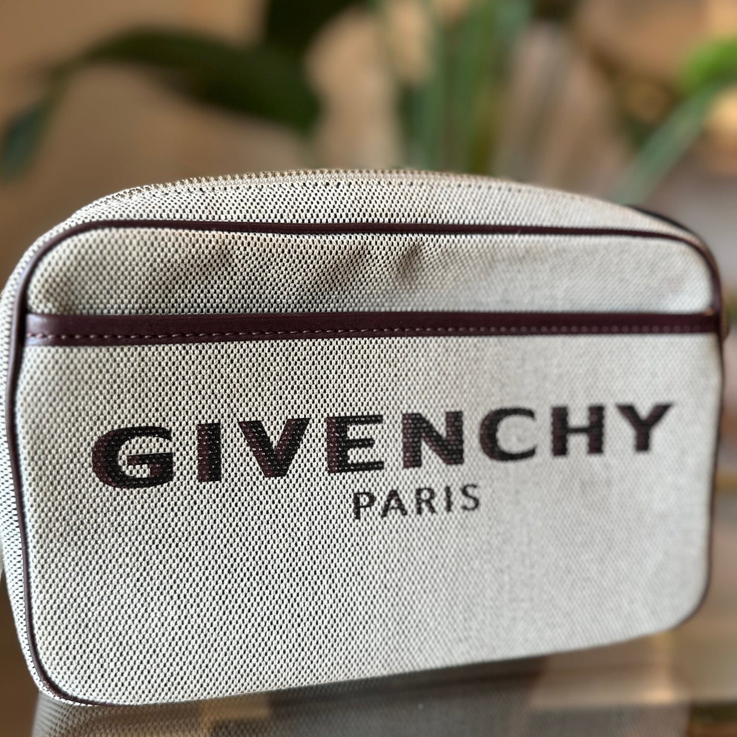 GIVENCHY Bond Beige Canvas Crossbody