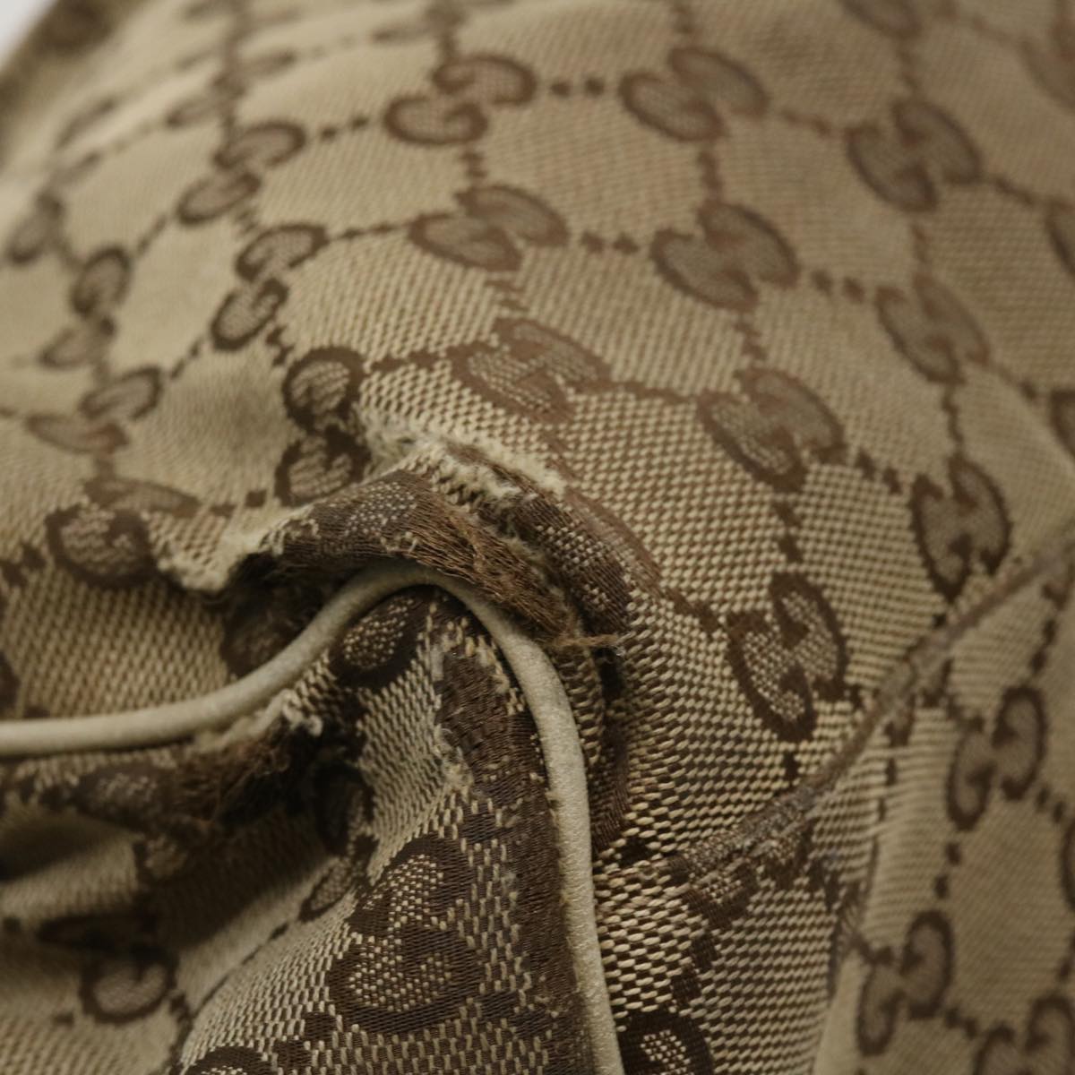 GUCCI GG Canvas Hand Bag 2way Beige 223974 36034