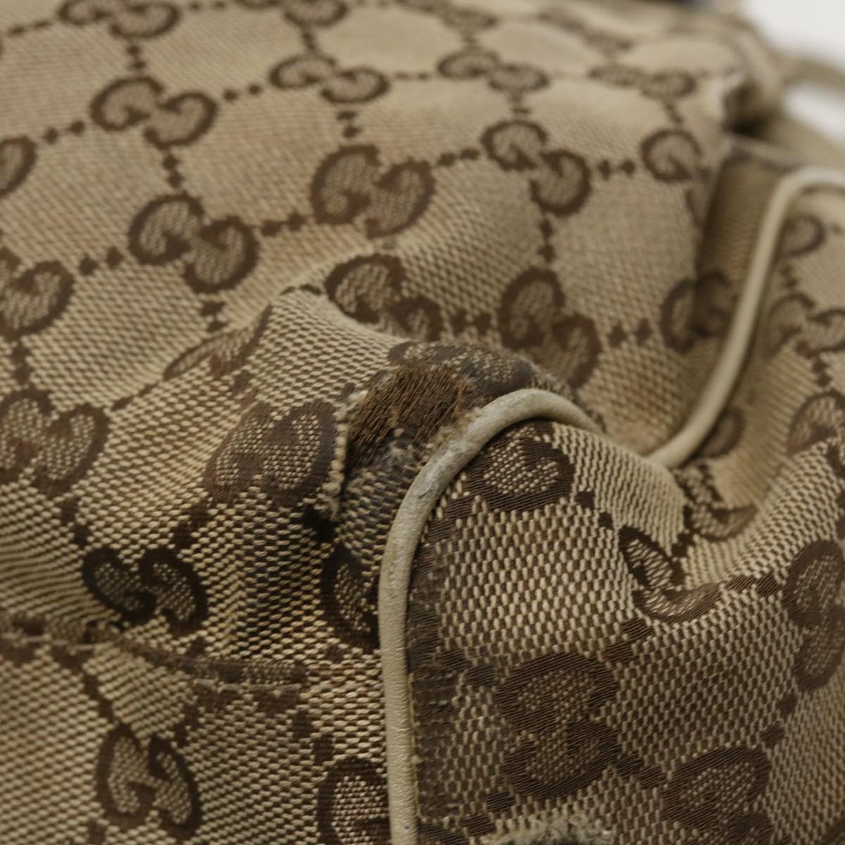 GUCCI GG Canvas Hand Bag 2way Beige 223974 36034