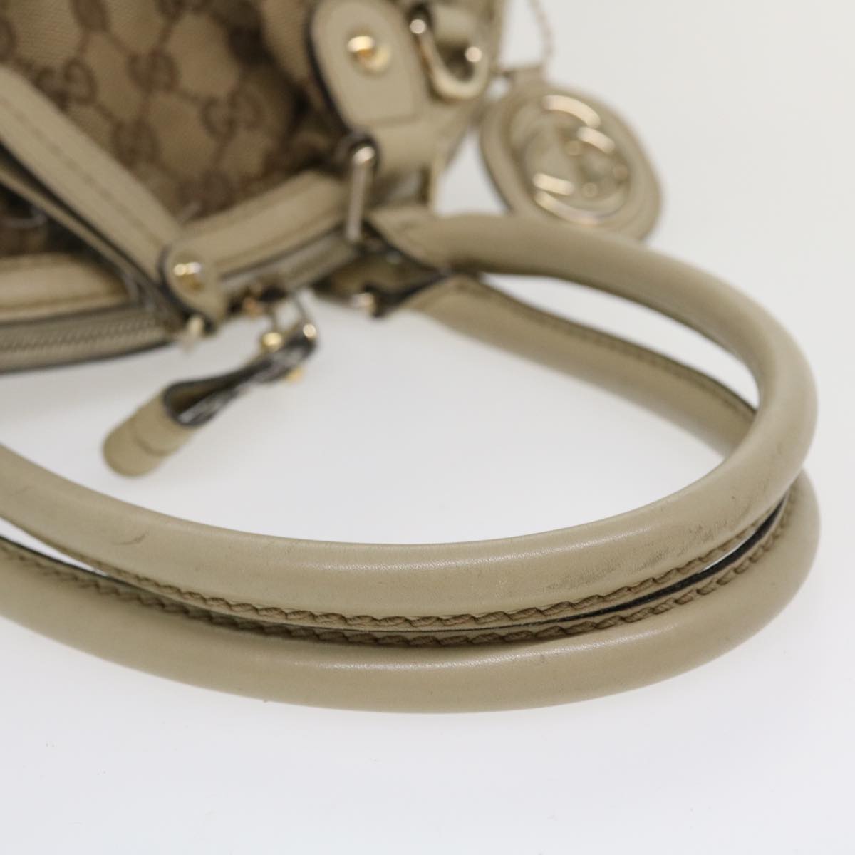 GUCCI GG Canvas Hand Bag 2way Beige 223974 36034