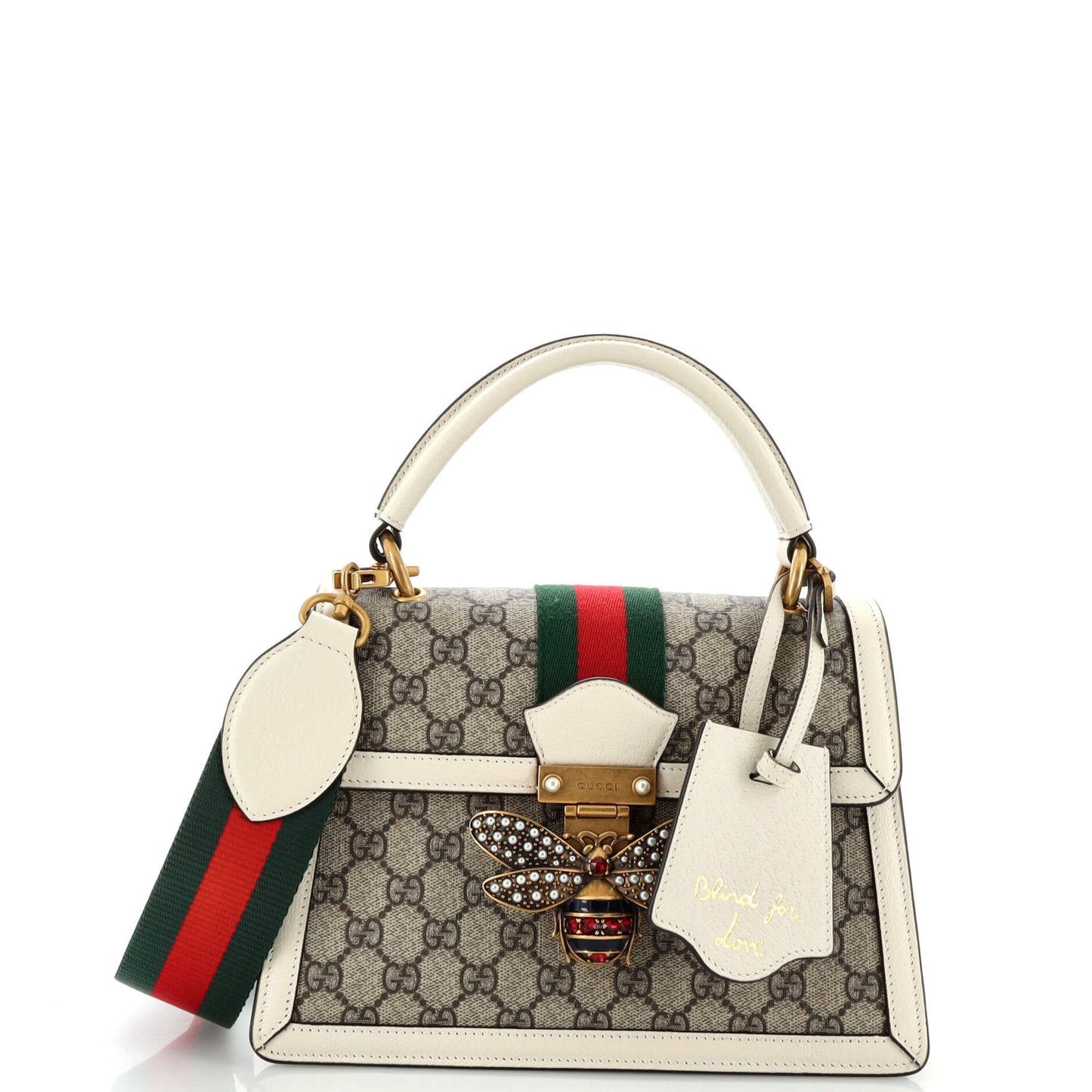 Queen Margaret Top Handle Bag GG Coated Canvas Small