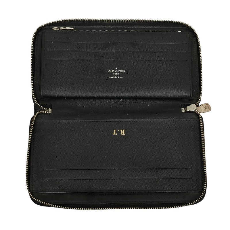 Louis Vuitton Epic Zippie Organizer Round  Long Wallet M63852 Black Leather Ladies Louis Vuitton