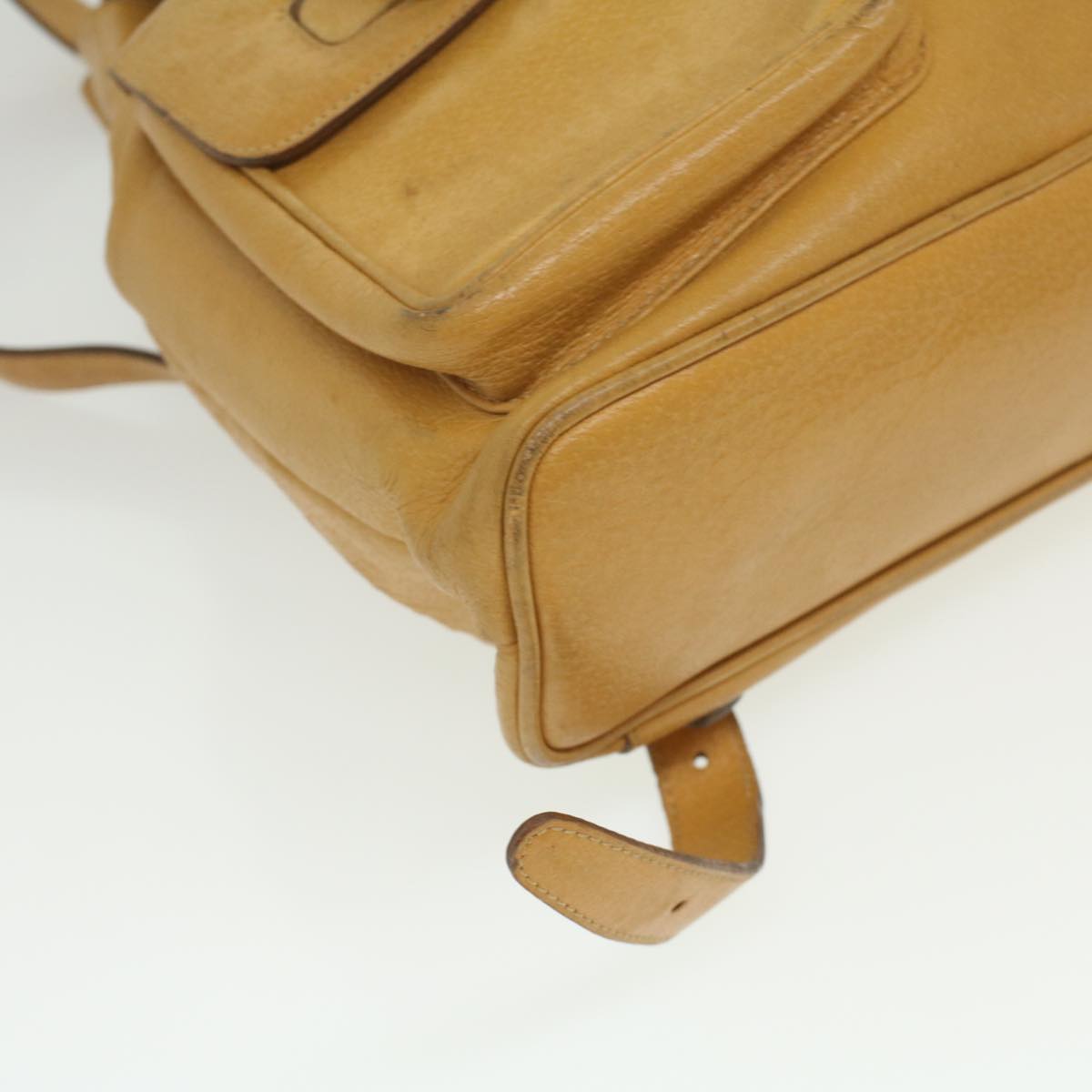 GUCCI Bamboo Backpack Leather Yellow 003.2058.0016 36249