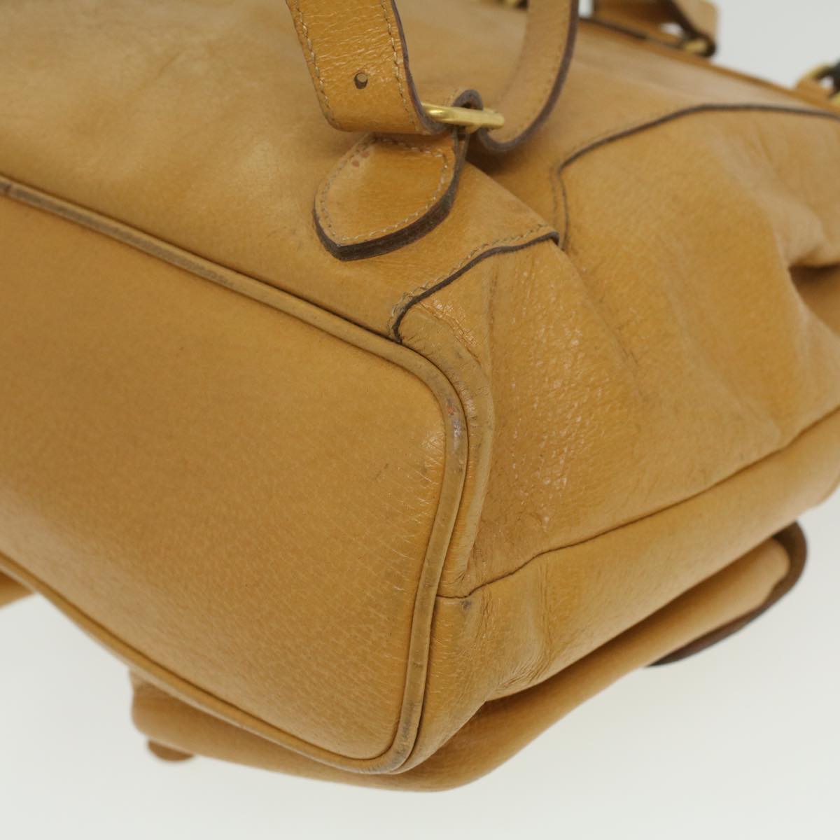 GUCCI Bamboo Backpack Leather Yellow 003.2058.0016 36249