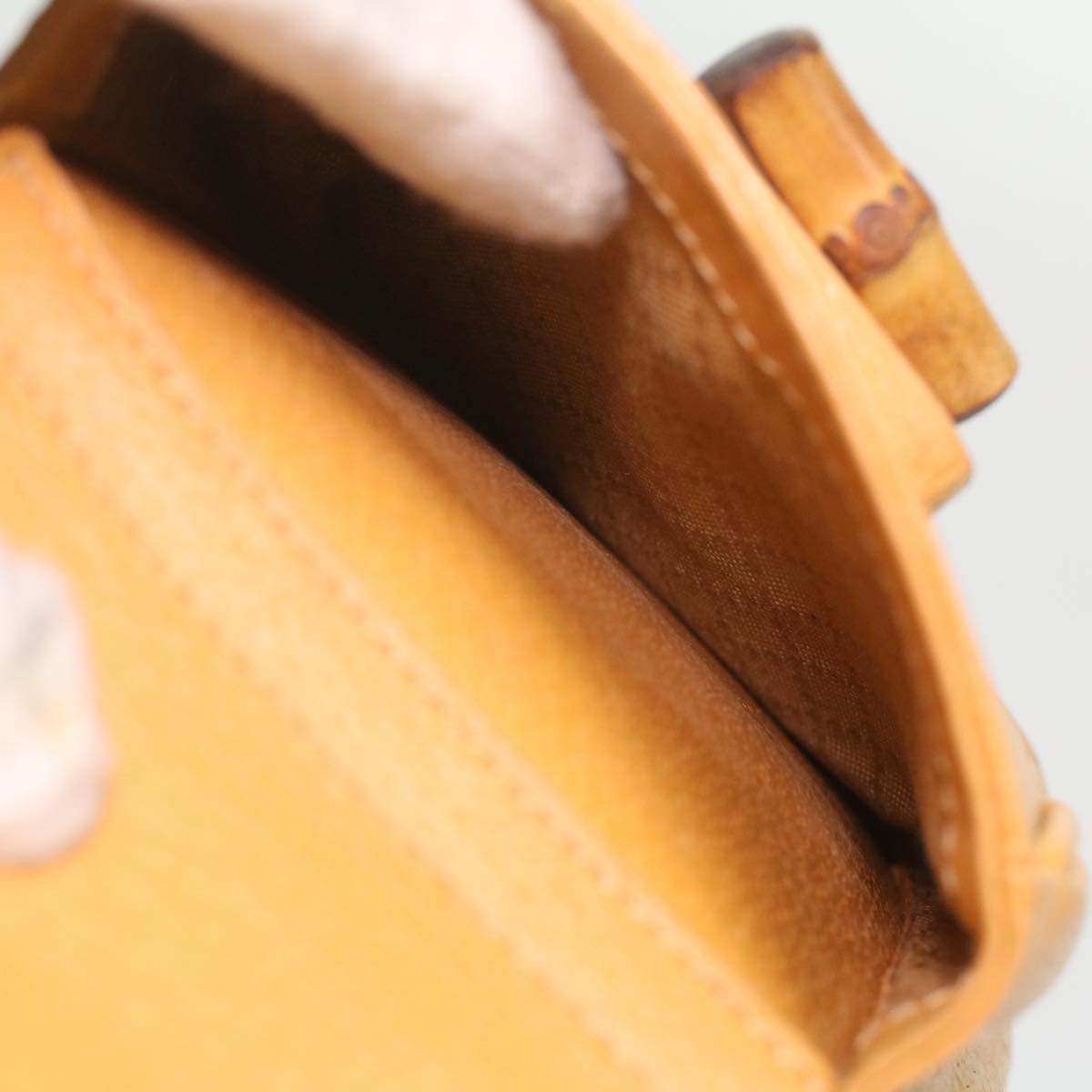 GUCCI Bamboo Backpack Leather Yellow 003.2058.0016 36249