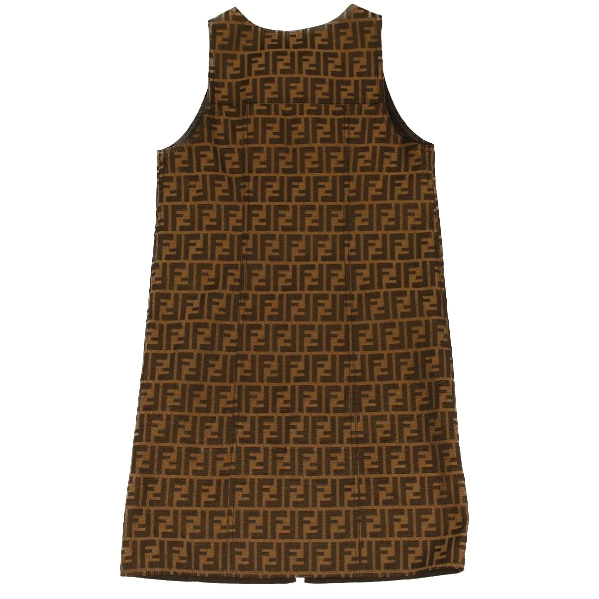 FENDI Zucca Canvas one piece Shirt Brown Black 36347