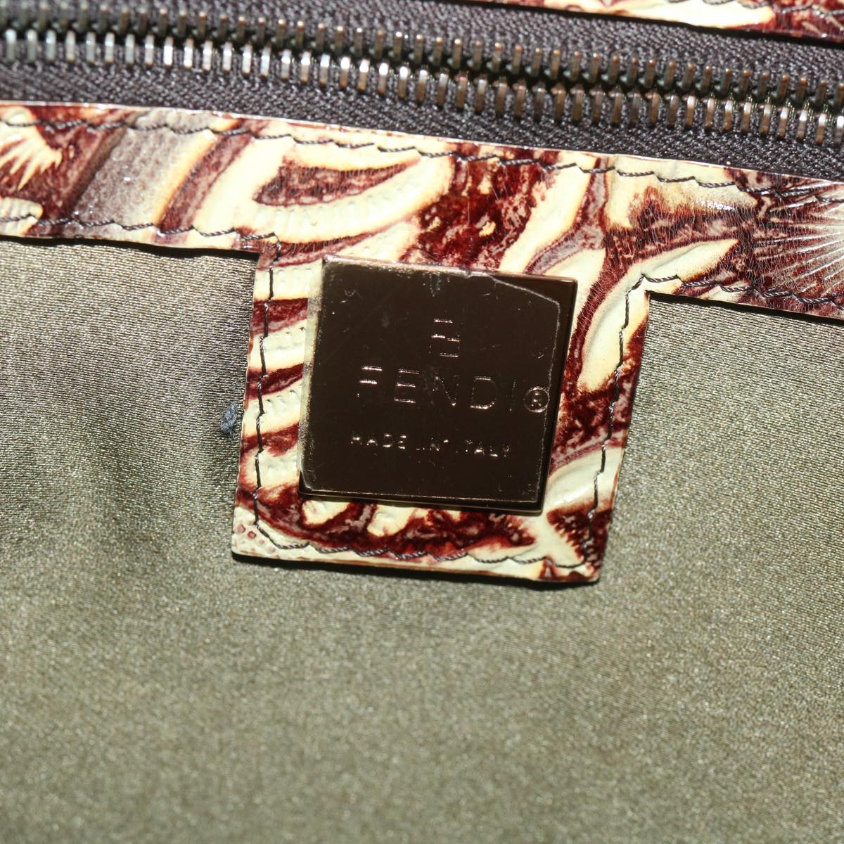 FENDI Pattern Tote Bag fur Brown 36778BH005010 36403