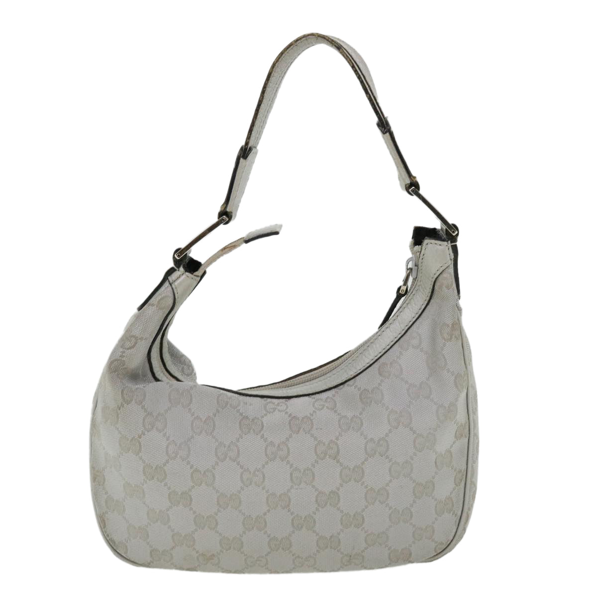 GUCCI GG Canvas Hand Bag Silver 2683757 36427
