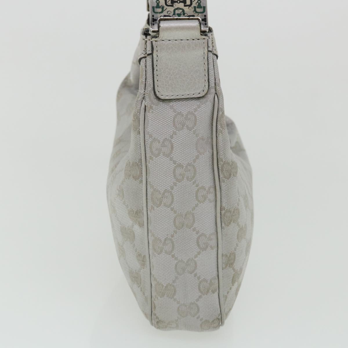 GUCCI GG Canvas Hand Bag Silver 2683757 36427