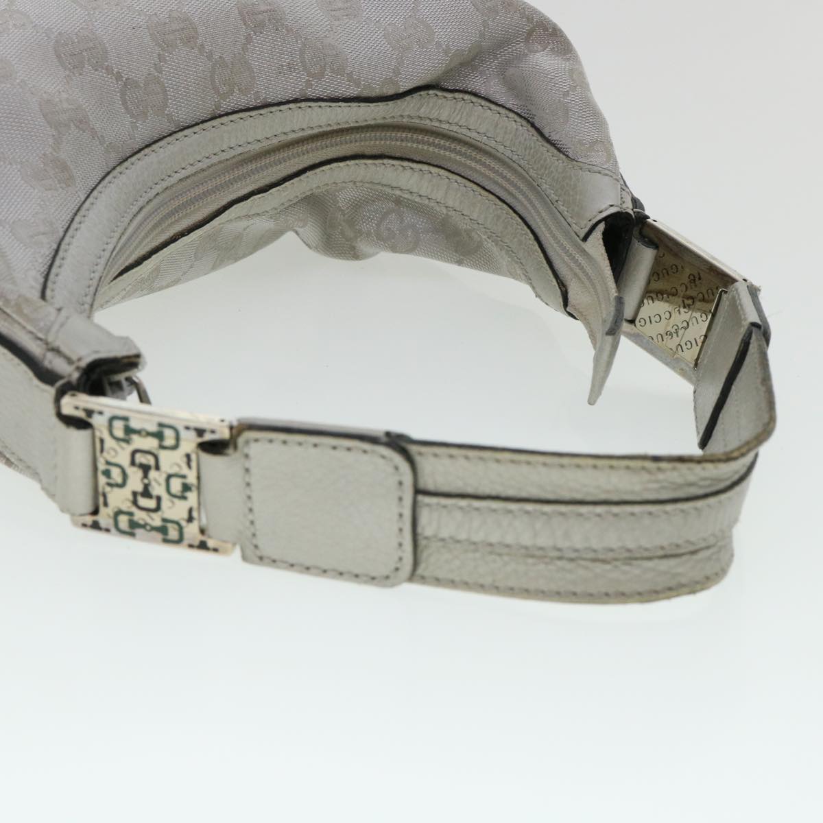 GUCCI GG Canvas Hand Bag Silver 2683757 36427