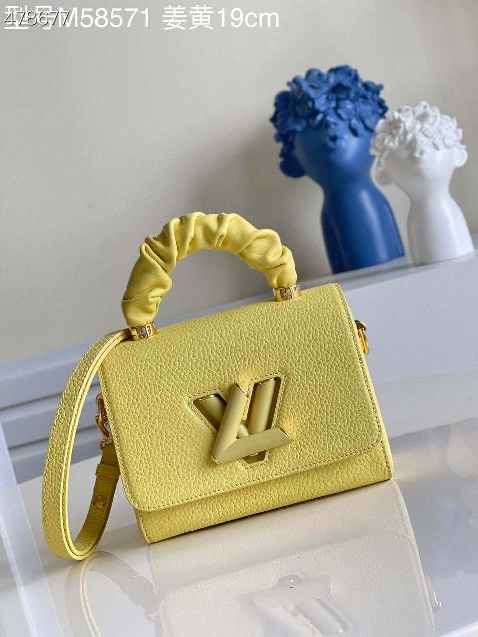 LV Twist PM Ginger Yellow For Women, WomenÃ¢â‚¬â„¢s Handbags, Shoulder And Crossbody Bags 7.1in/18cm LV M58571