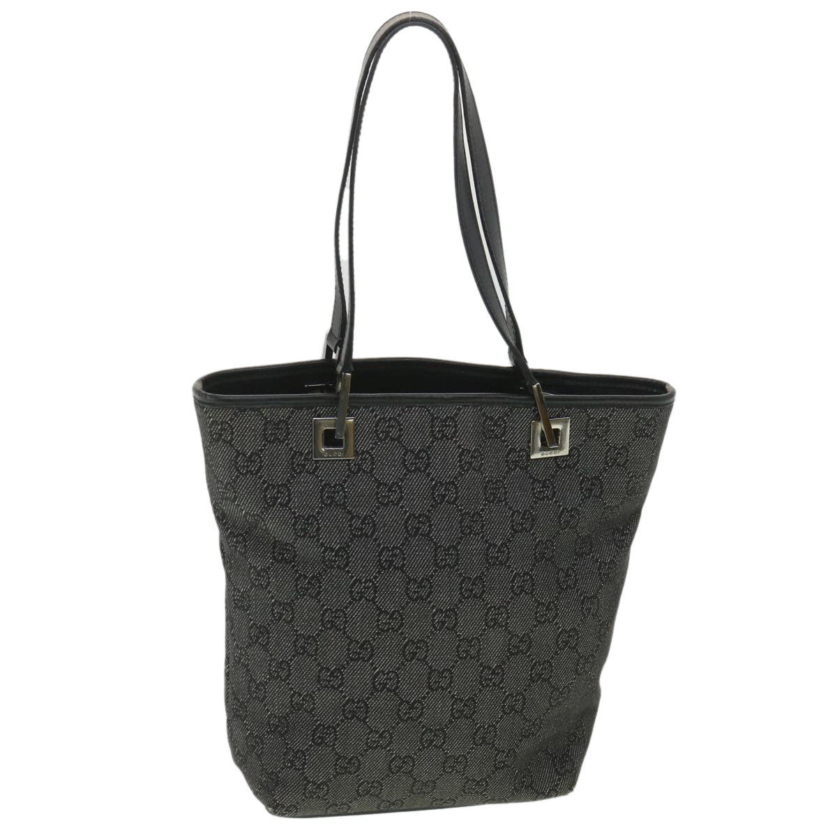GUCCI GG Canvas Tote Bag Black 31244 36578