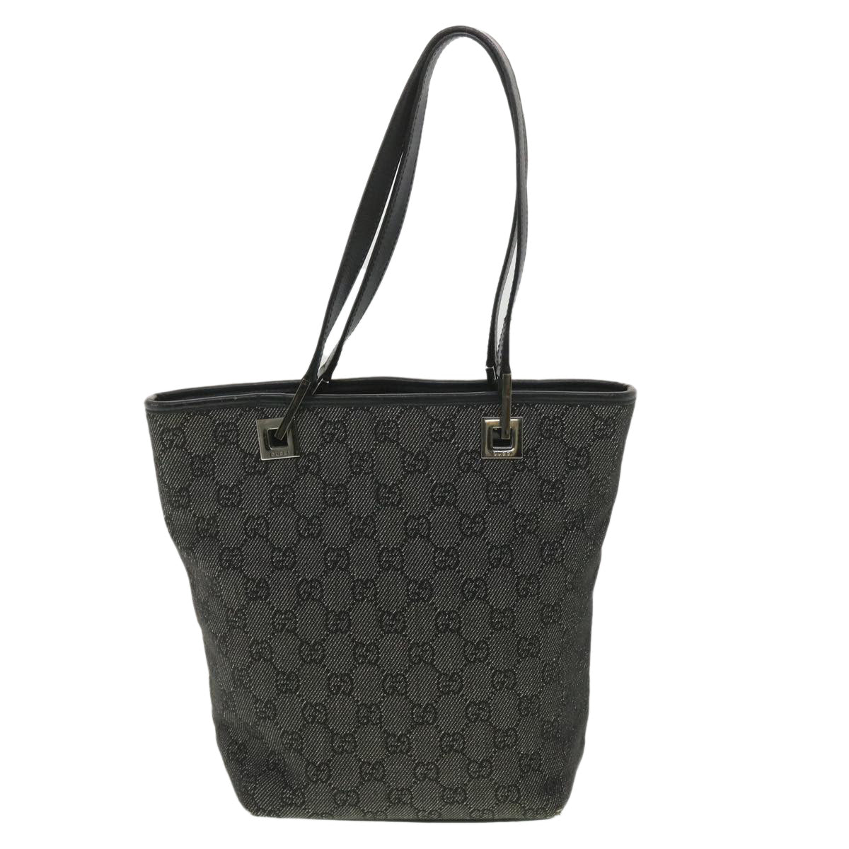 GUCCI GG Canvas Tote Bag Black 31244 36578