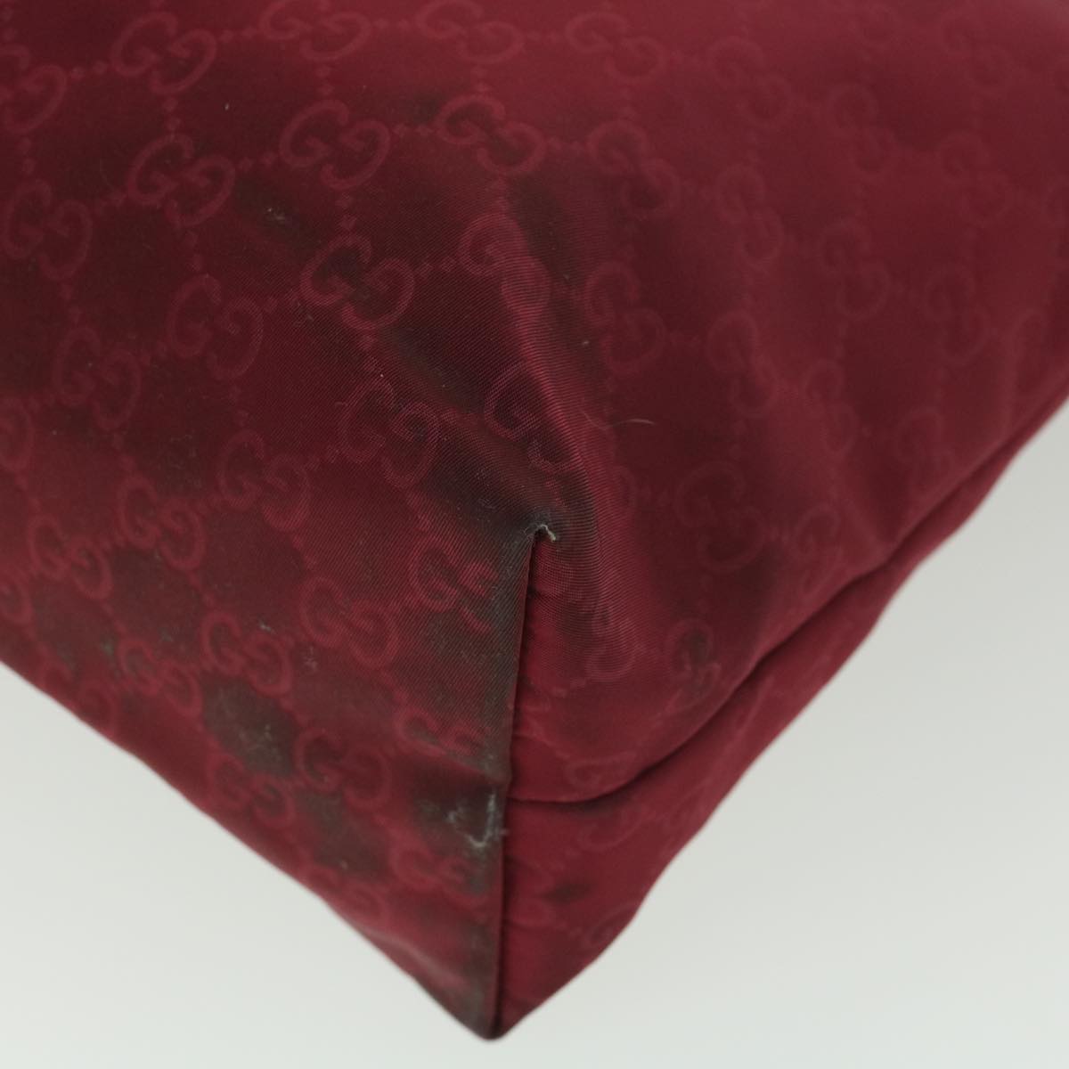 GUCCI GG Canvas Tote Bag Wine Red 295252 36590