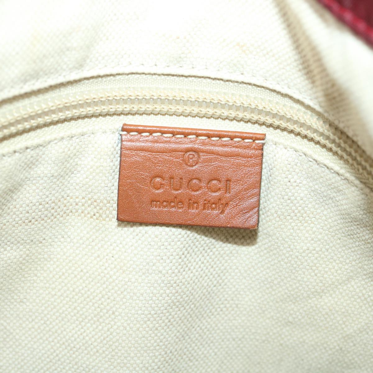GUCCI GG Canvas Tote Bag Wine Red 295252 36590