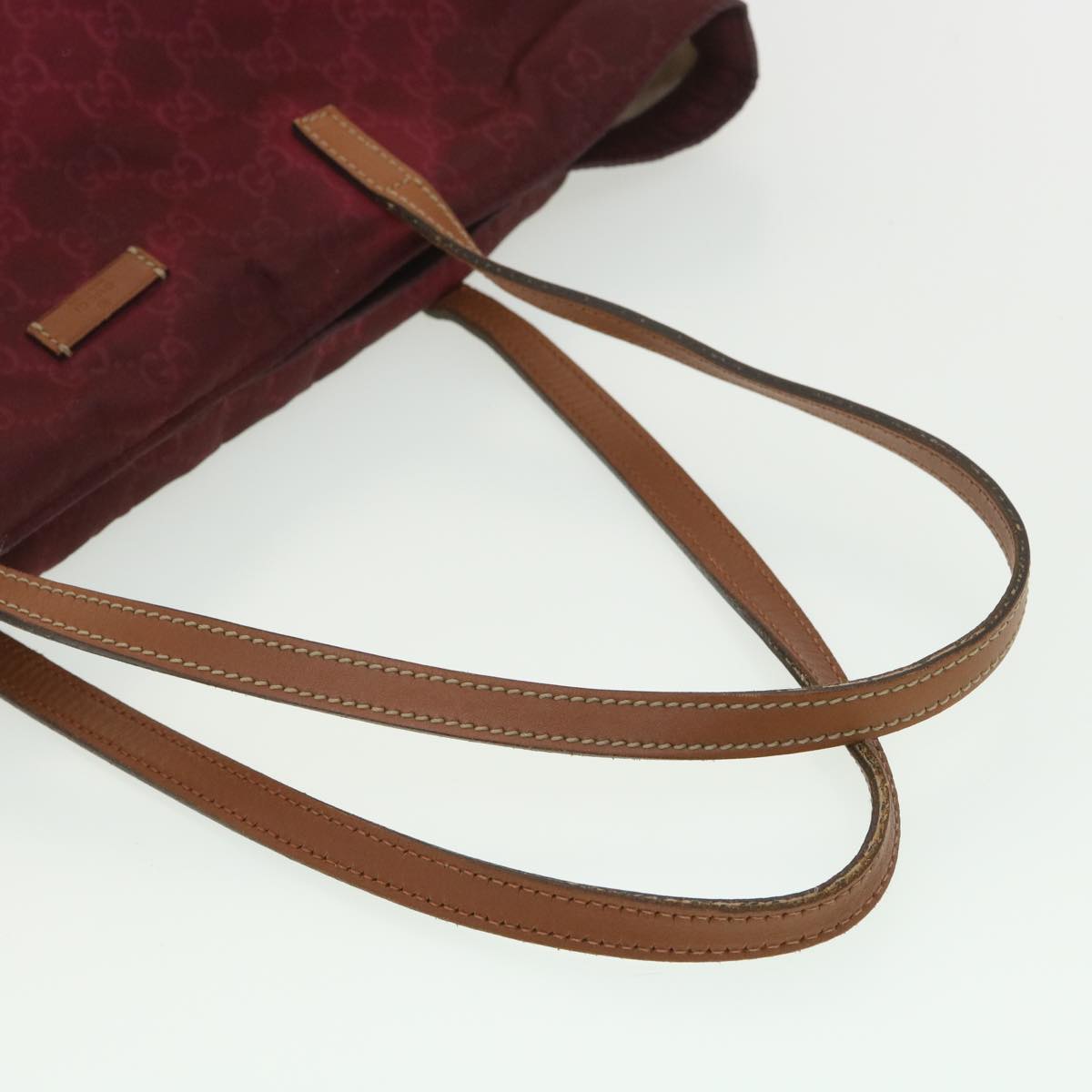 GUCCI GG Canvas Tote Bag Wine Red 295252 36590