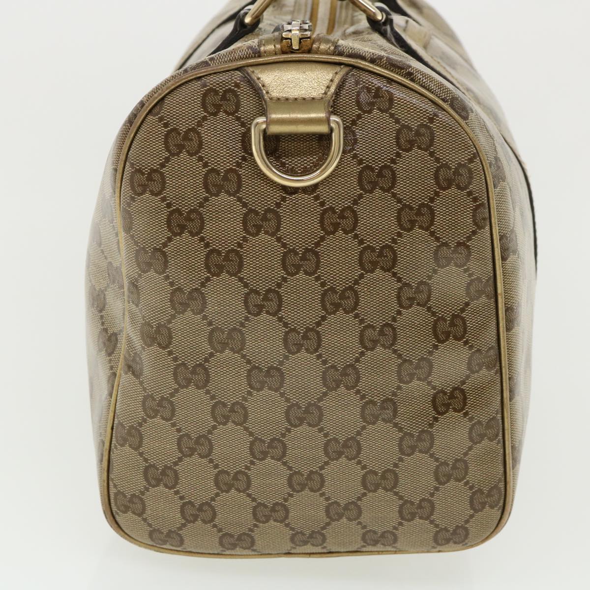 GUCCI GG crystal Boston Bag Coated Canvas Beige Gold 193603 36636