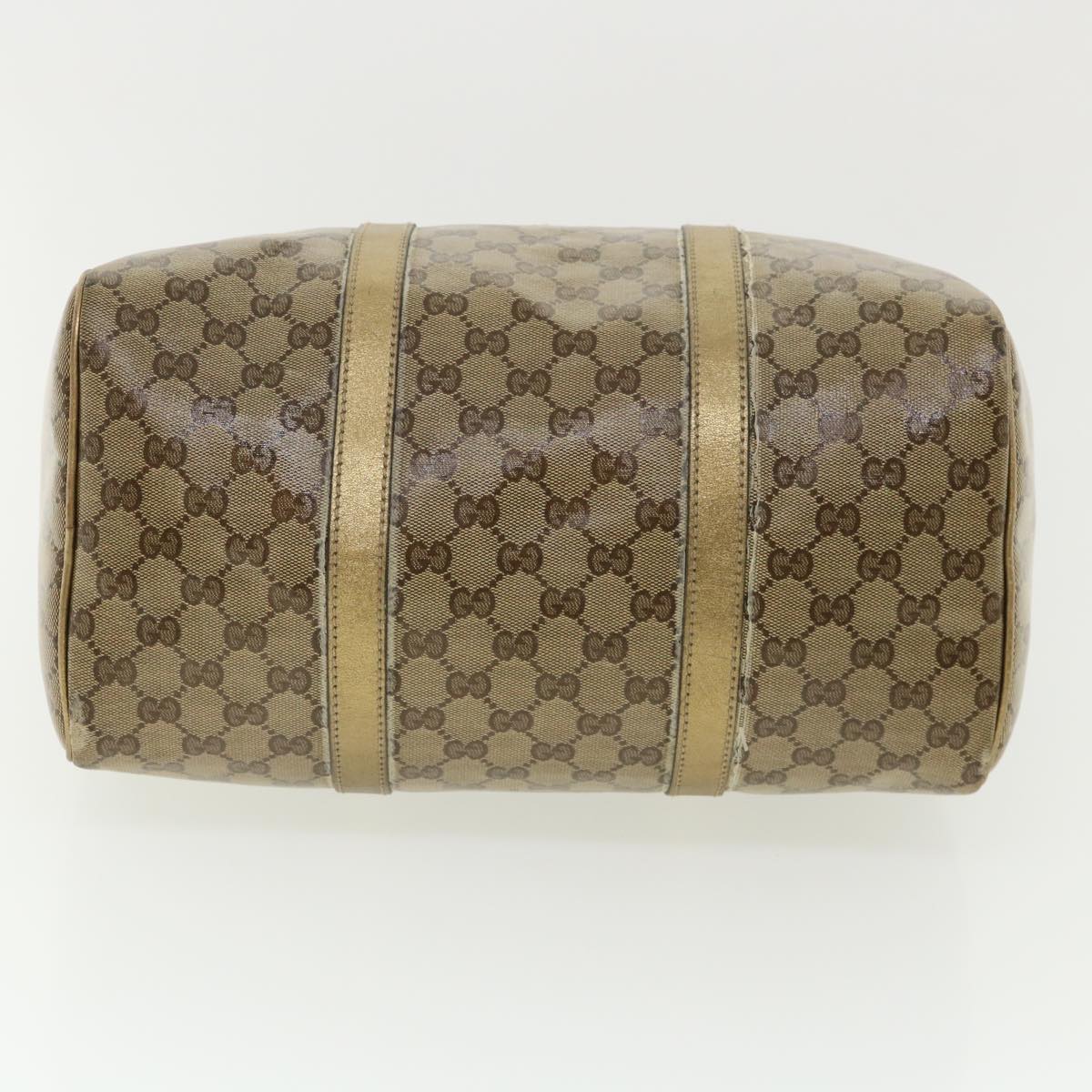 GUCCI GG crystal Boston Bag Coated Canvas Beige Gold 193603 36636
