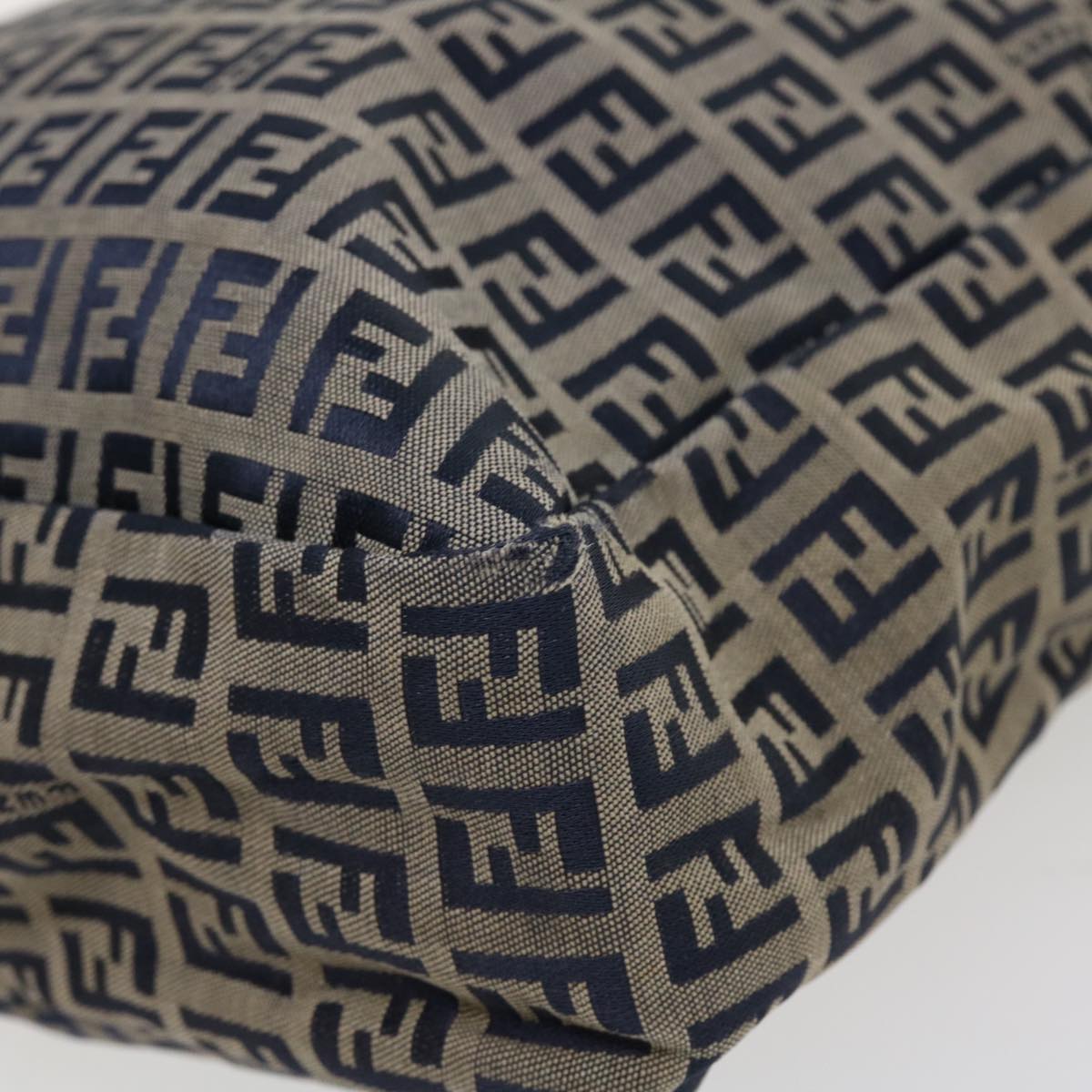 FENDI Zucchino Canvas Hand Bag Navy 2384-8BH006-028 36667