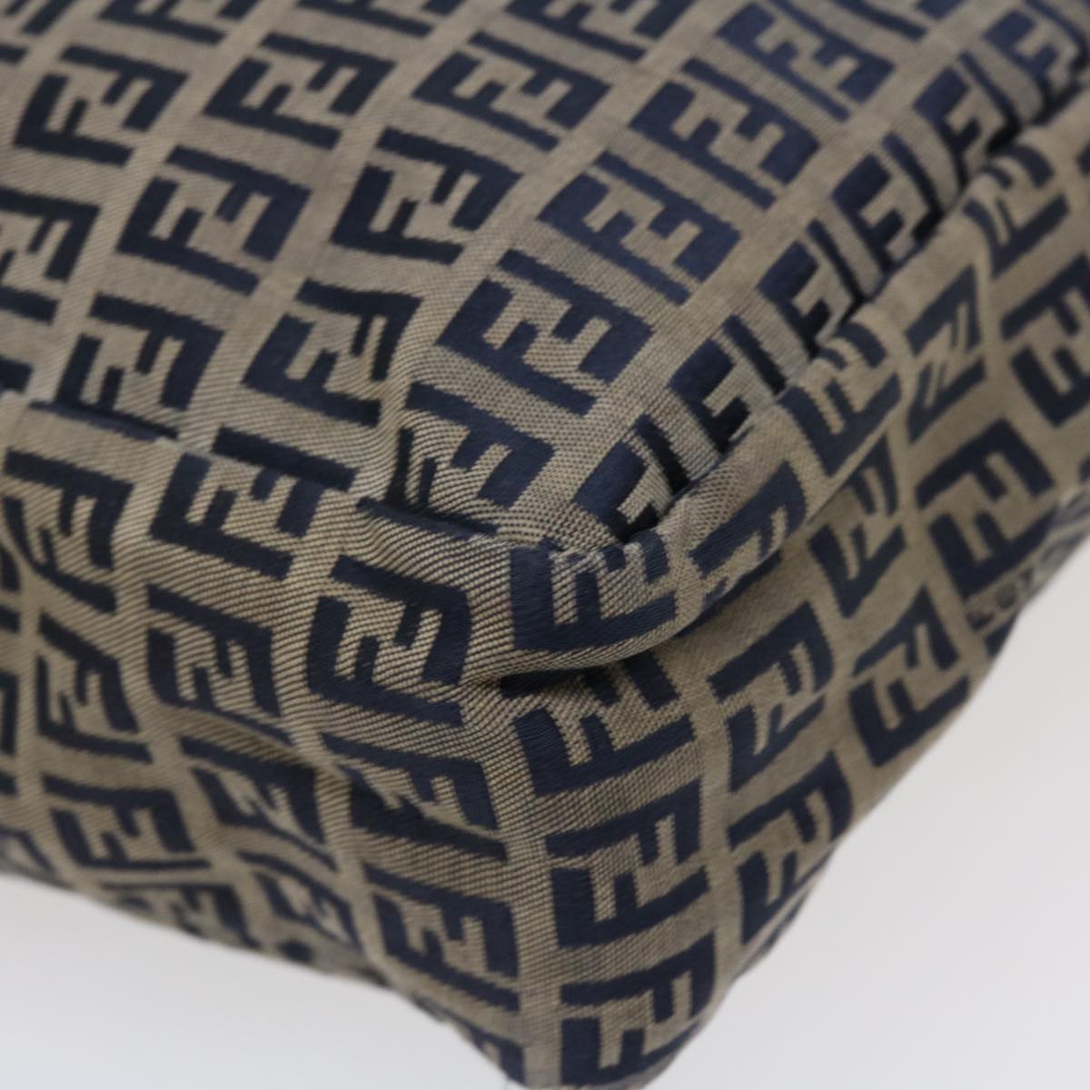 FENDI Zucchino Canvas Hand Bag Navy 2384-8BH006-028 36667