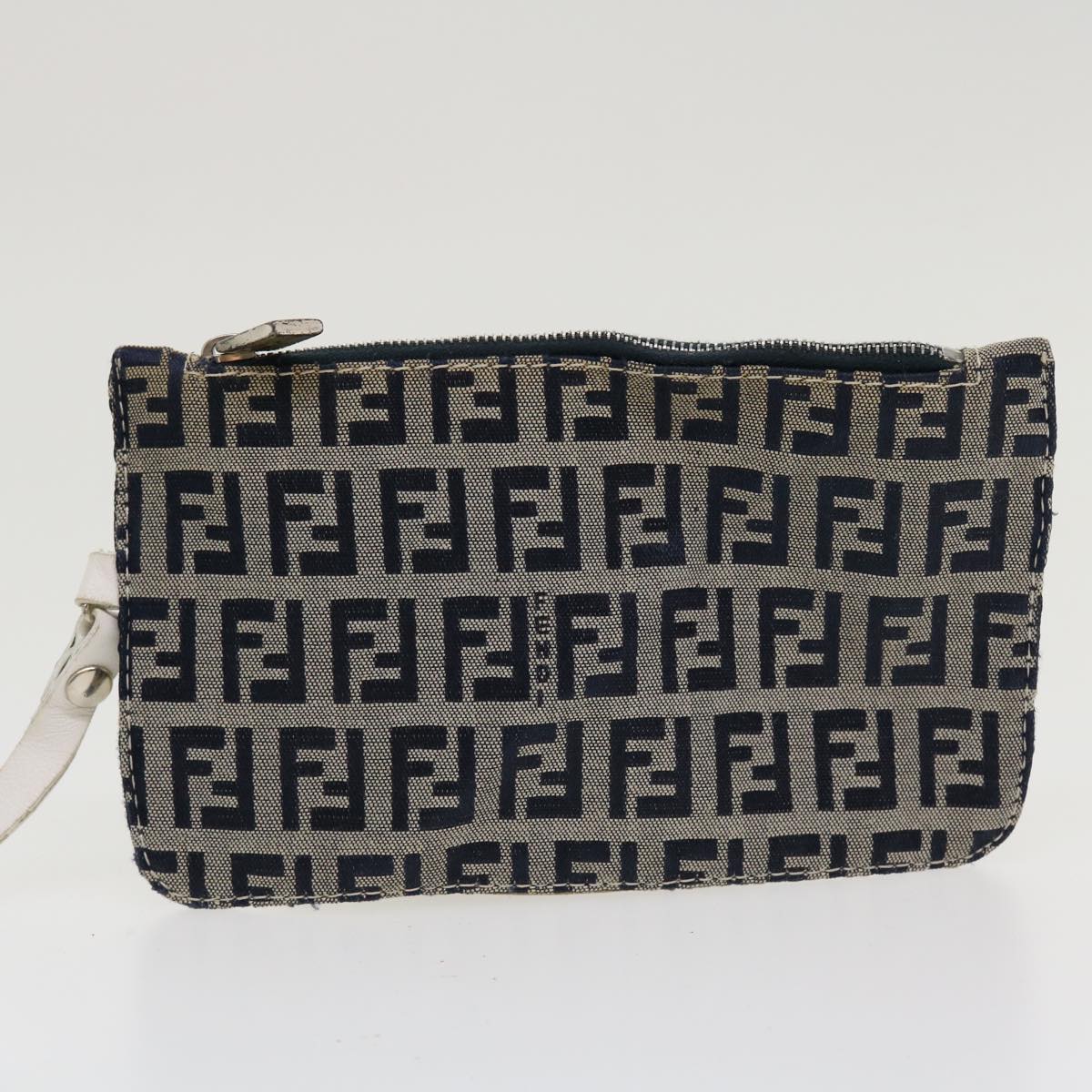 FENDI Zucchino Canvas Hand Bag Navy 2384-8BH006-028 36667