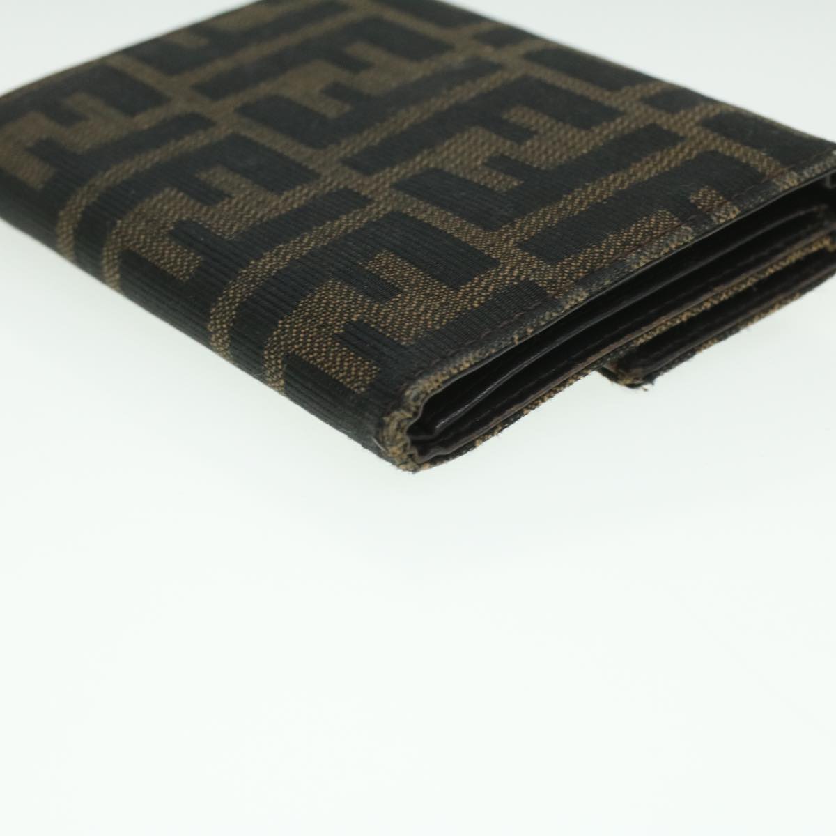 FENDI Zucca Canvas Wallet Black Brown 2401-8M0023-029 36688