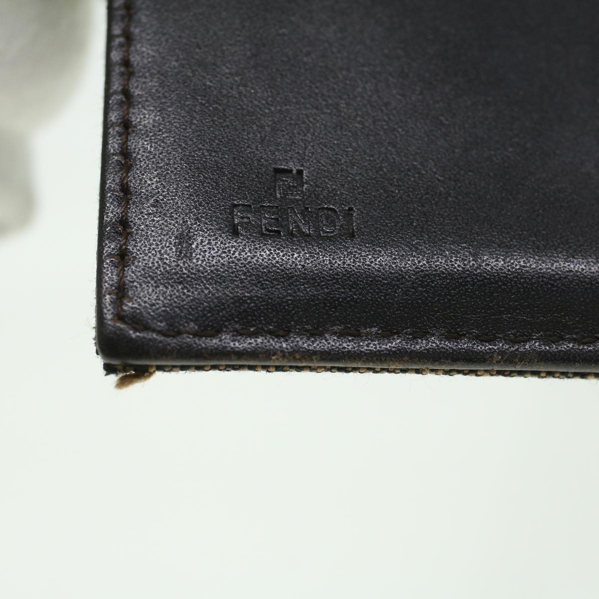FENDI Zucca Canvas Wallet Black Brown 2401-8M0023-029 36688