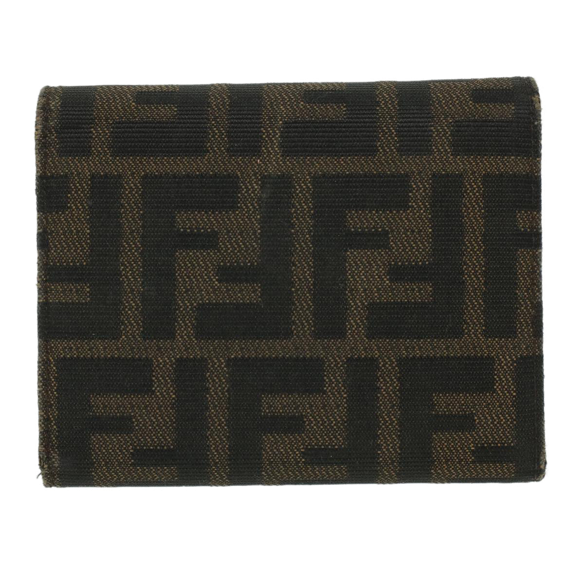 FENDI Zucca Canvas Wallet Black Brown 2401-8M0023-029 36688