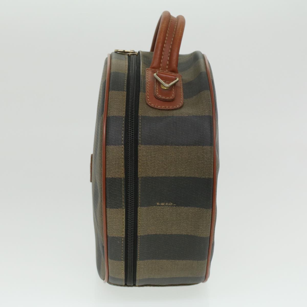 FENDI Pecan Canvas Hand Bag 2way Brown Khaki 36762