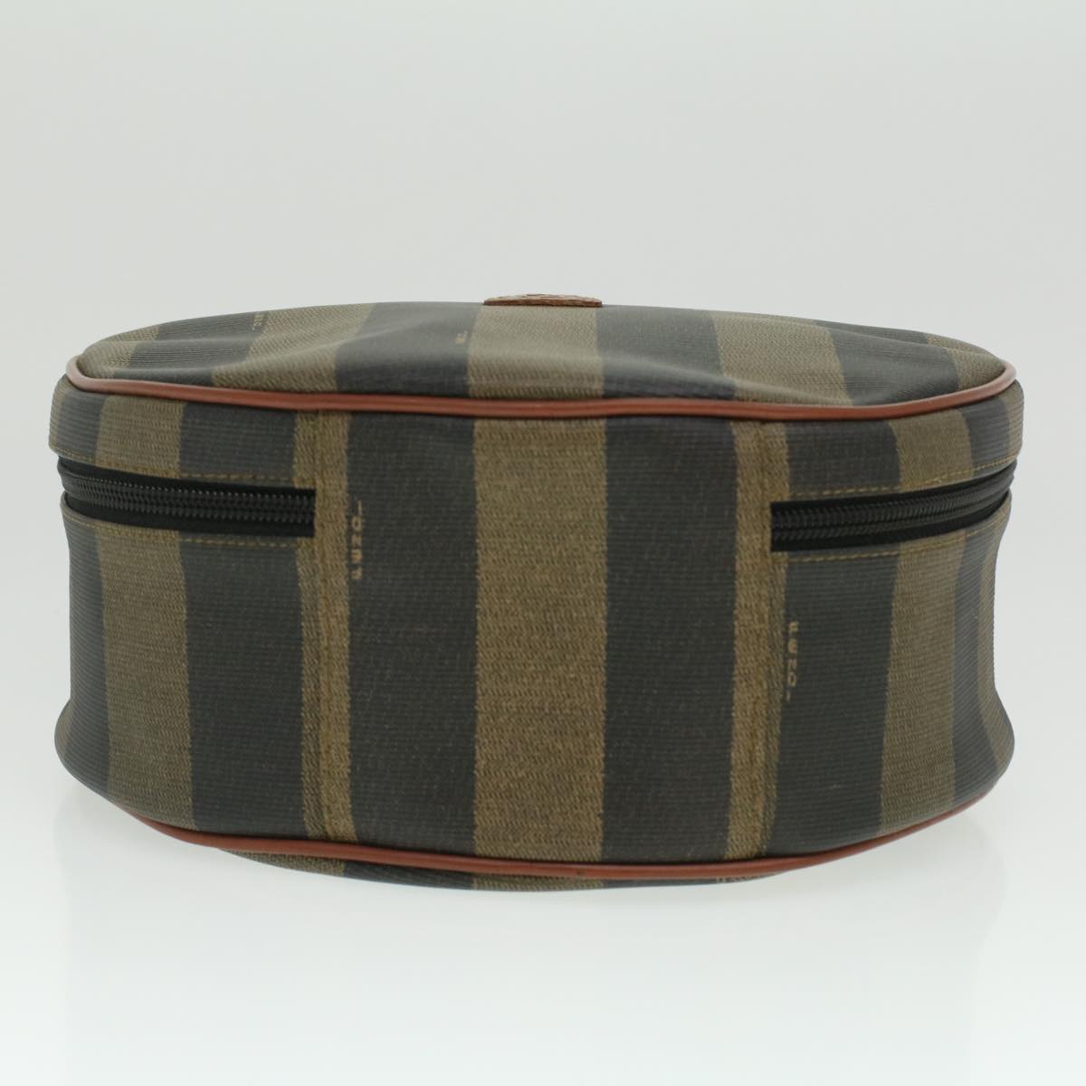 FENDI Pecan Canvas Hand Bag 2way Brown Khaki 36762