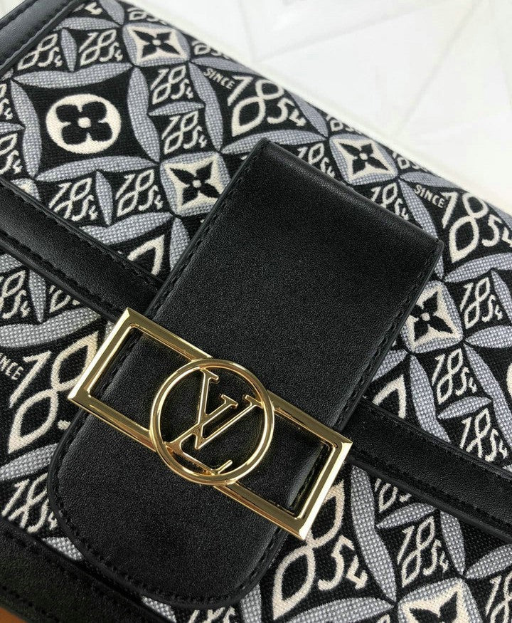 LV Dauphine MM Monogram GlamIowers Gray For Women,  Shoulder And Crossbody Bags 9.8in/25cm LV M57211