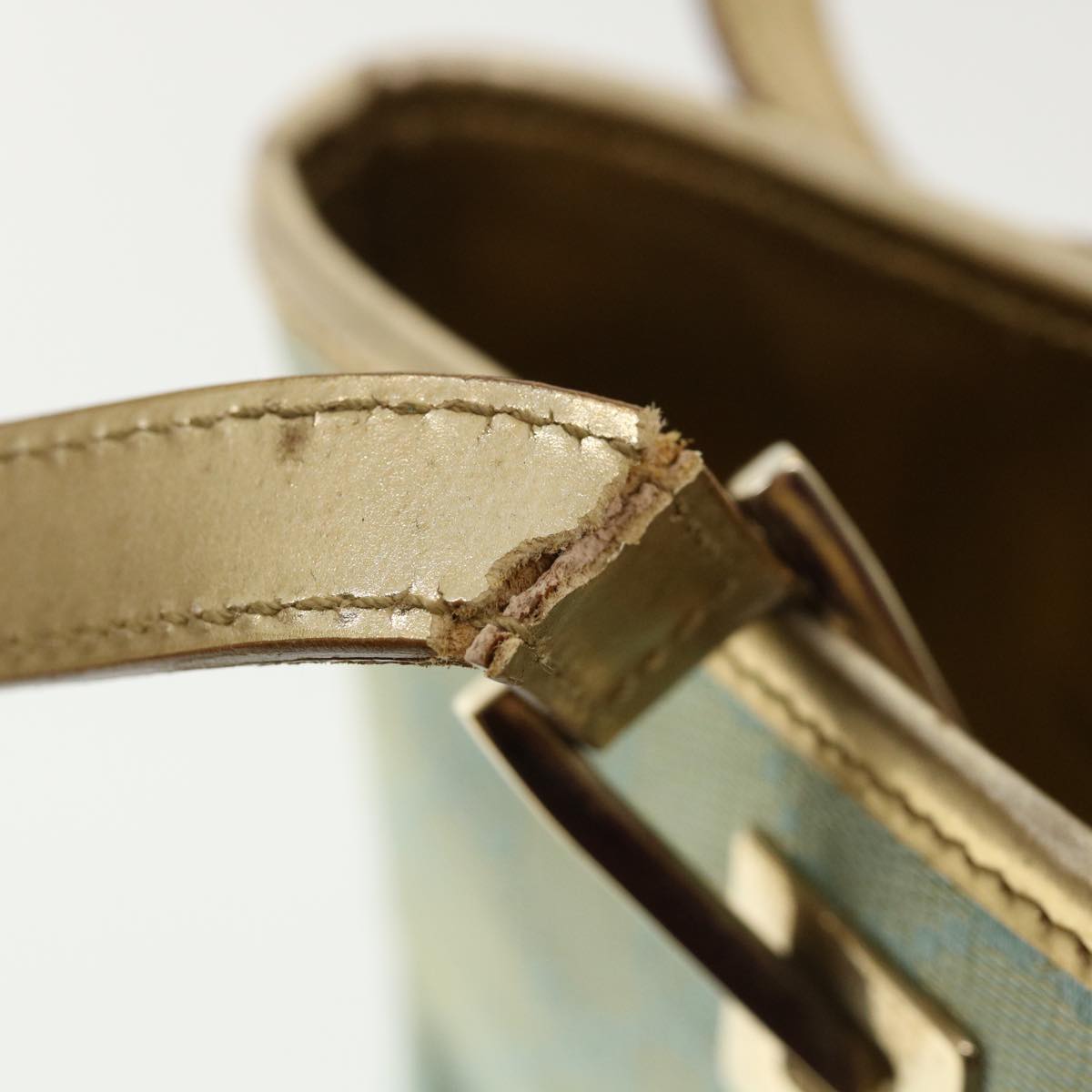 GUCCI GG Canvas Shoulder Bag Light Blue 0021099 36815