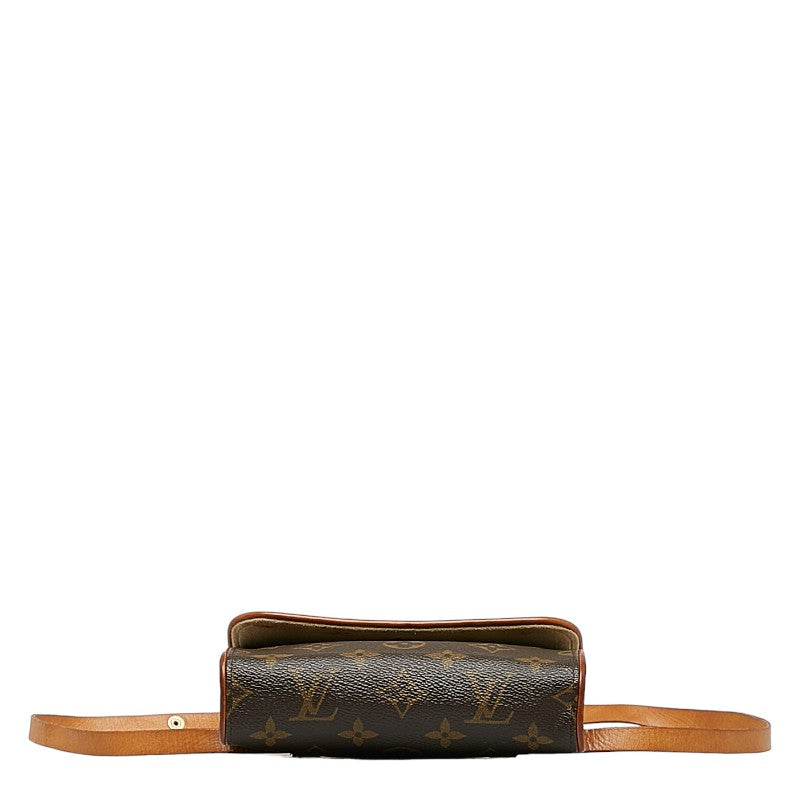 Louis Vuitton Monogram Poschet Florentine Body Bag West Bag M51855 Brown PVC Leather  Louis Vuitton