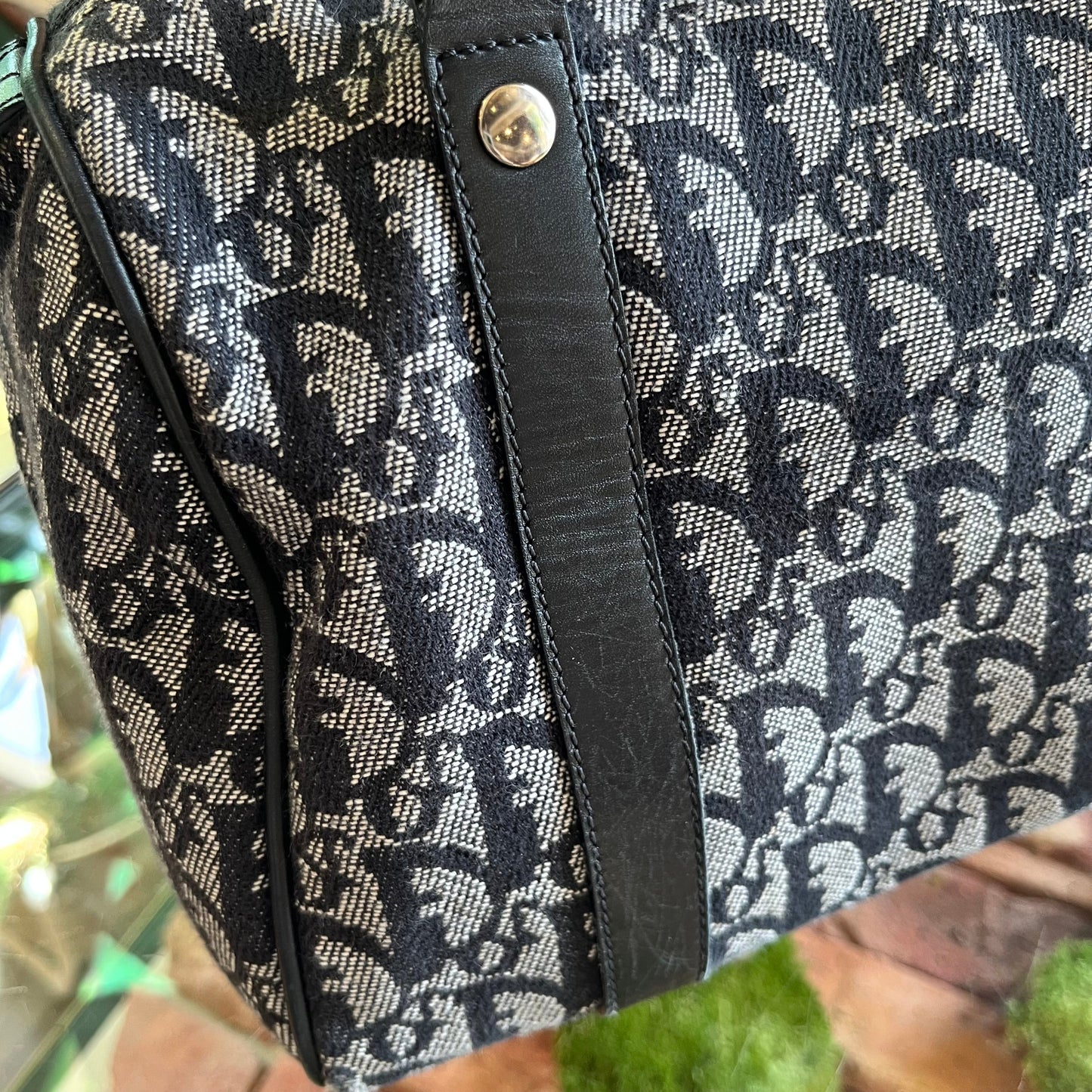 CHRISTIAN DIOR Trotter Canvas Satchel
