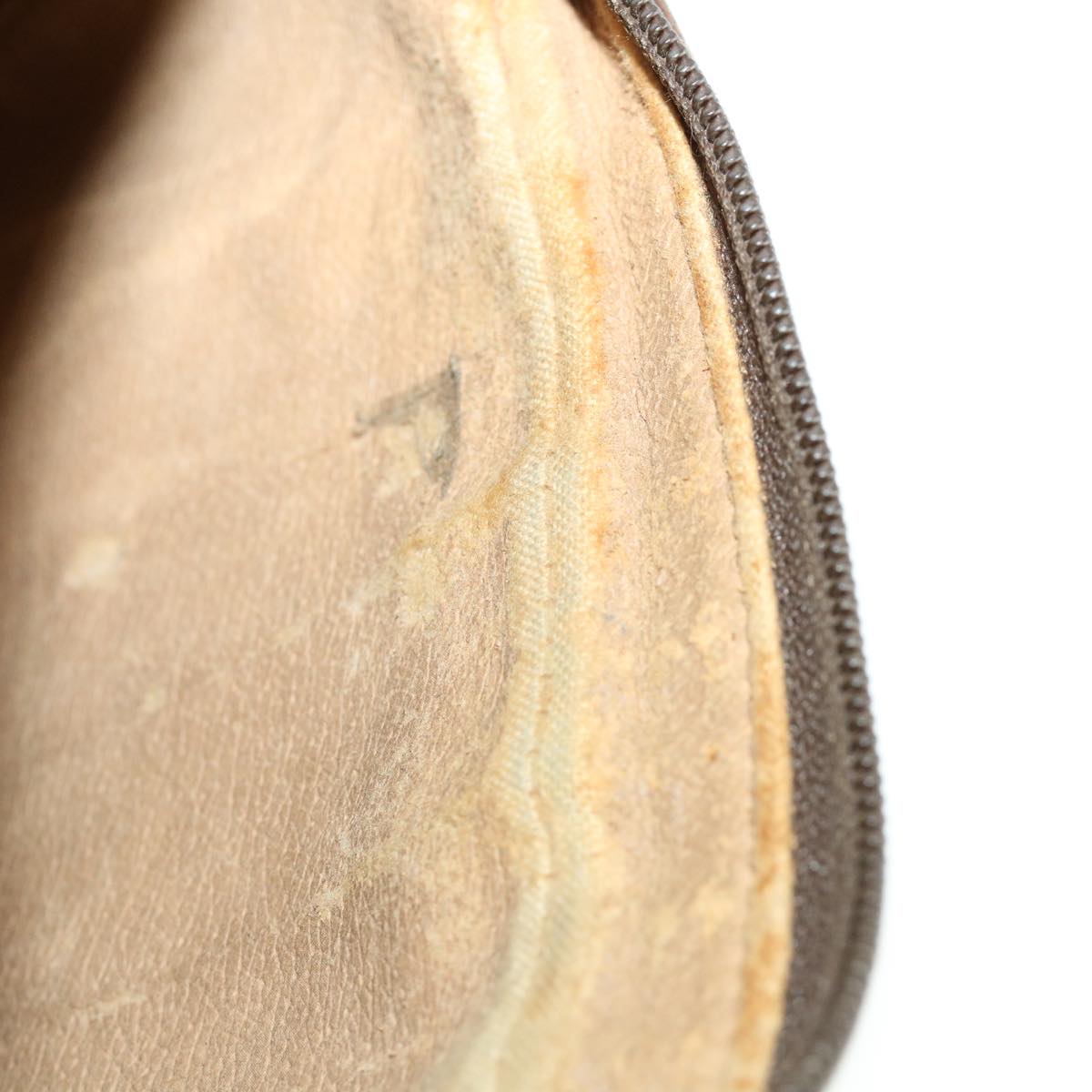 GUCCI Web Sherry Line GG Canvas Clutch Bag PVC Leather Beige Green 37094