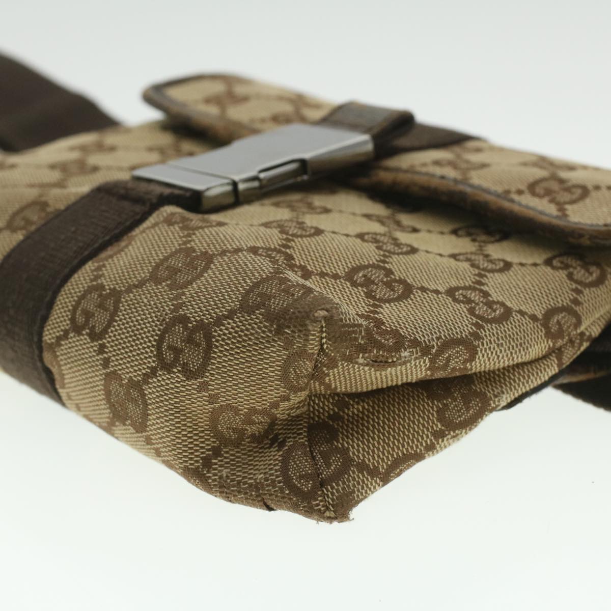 GUCCI GG Canvas Waist Bag Beige 131236 37154