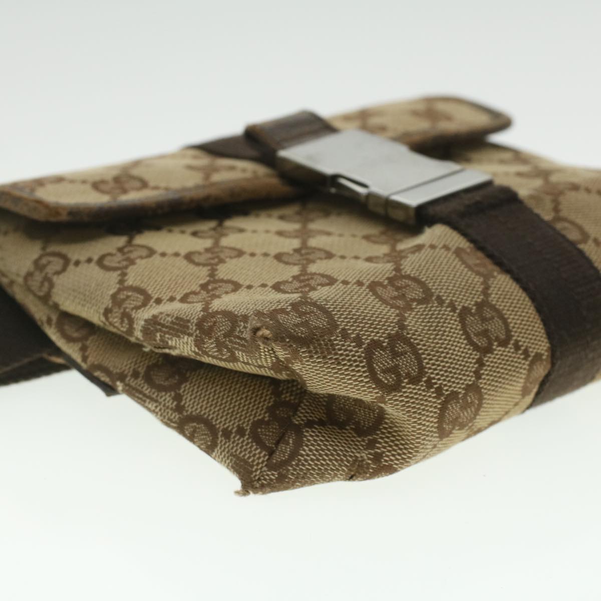 GUCCI GG Canvas Waist Bag Beige 131236 37154