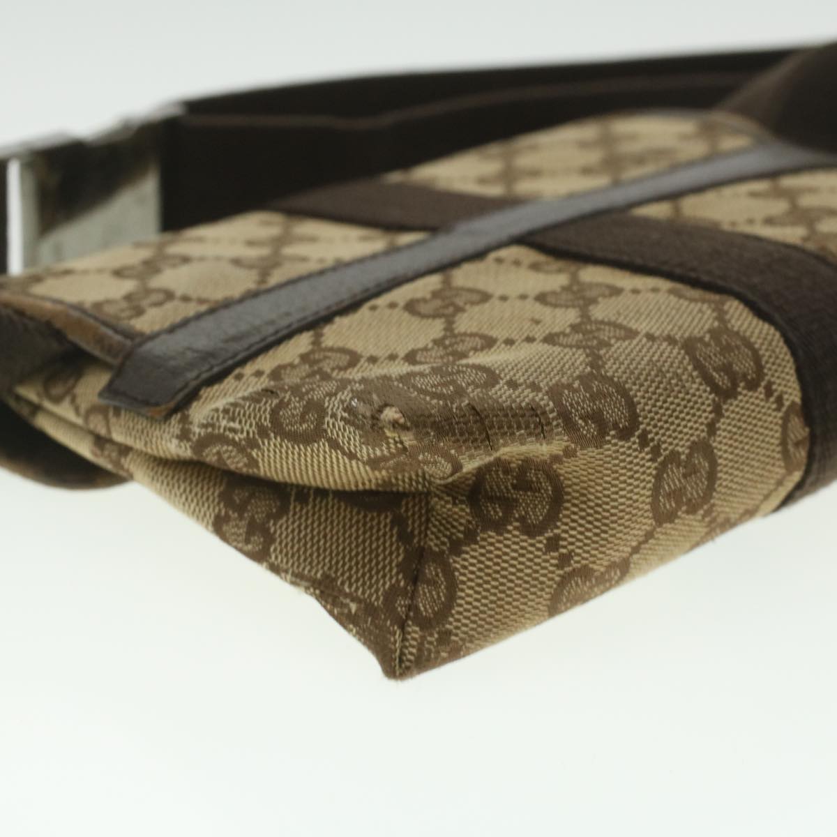 GUCCI GG Canvas Waist Bag Beige 131236 37154