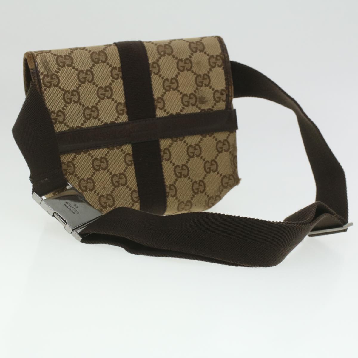 GUCCI GG Canvas Waist Bag Beige 131236 37154