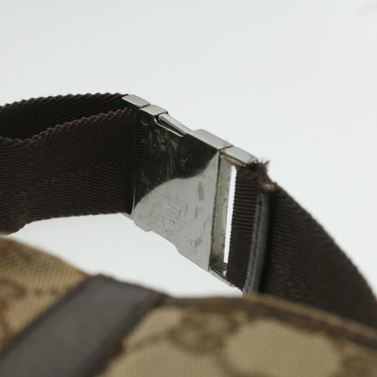 GUCCI GG Canvas Waist Bag Beige 131236 37154